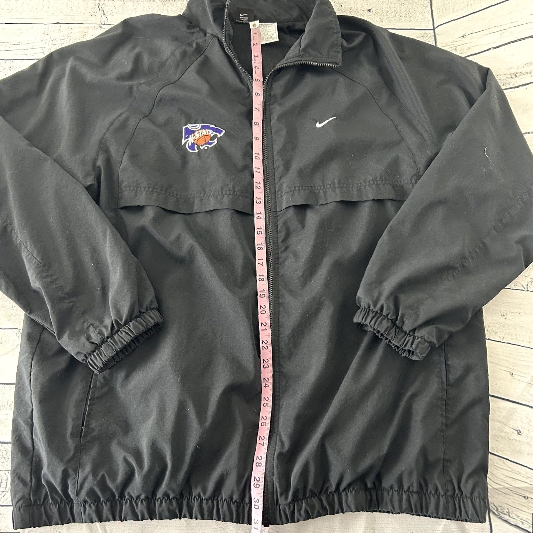 Nike VINTAGE Nike Kansas State Wildcats Full Zip Jacket Men's XLT Black Size US XL / EU 56 / 4 - 7 Thumbnail