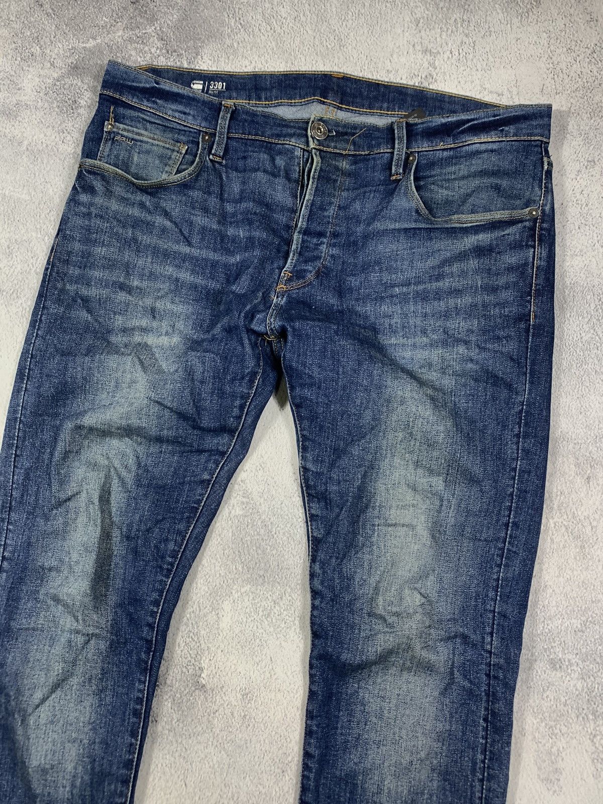 G-Star × Vintage Vintage G-star RAW denim jeans streetwear style size 33x34 Size US 33 - 4 Thumbnail