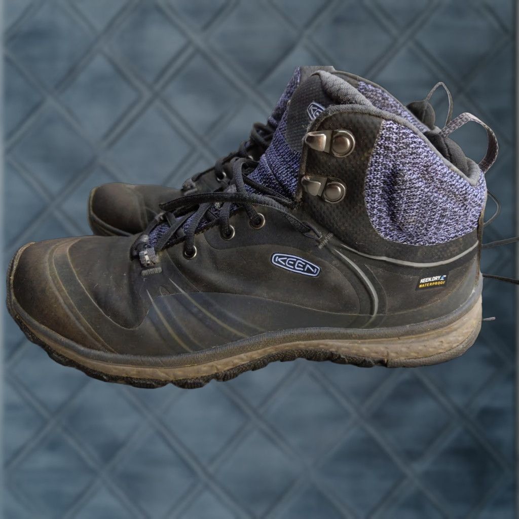 KEEN Keen Hiking Boots Womens 8.5 39 Black KEEN.DRY Waterproof Ankle Outdoor Trail Boots Woman East Size US 9 / IT 39 - 1 Thumbnail
