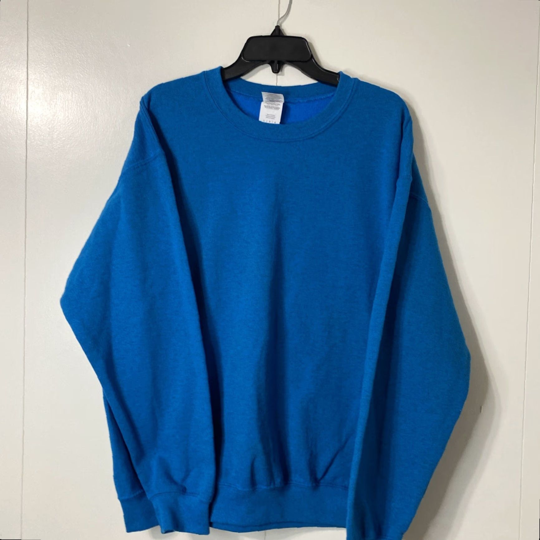 Gildan VINTAGE Gildan Sweatshirt Men L Heathered Blue Retro Y2K pullover Size US L / EU 52-54 / 3 - 2 Thumbnail