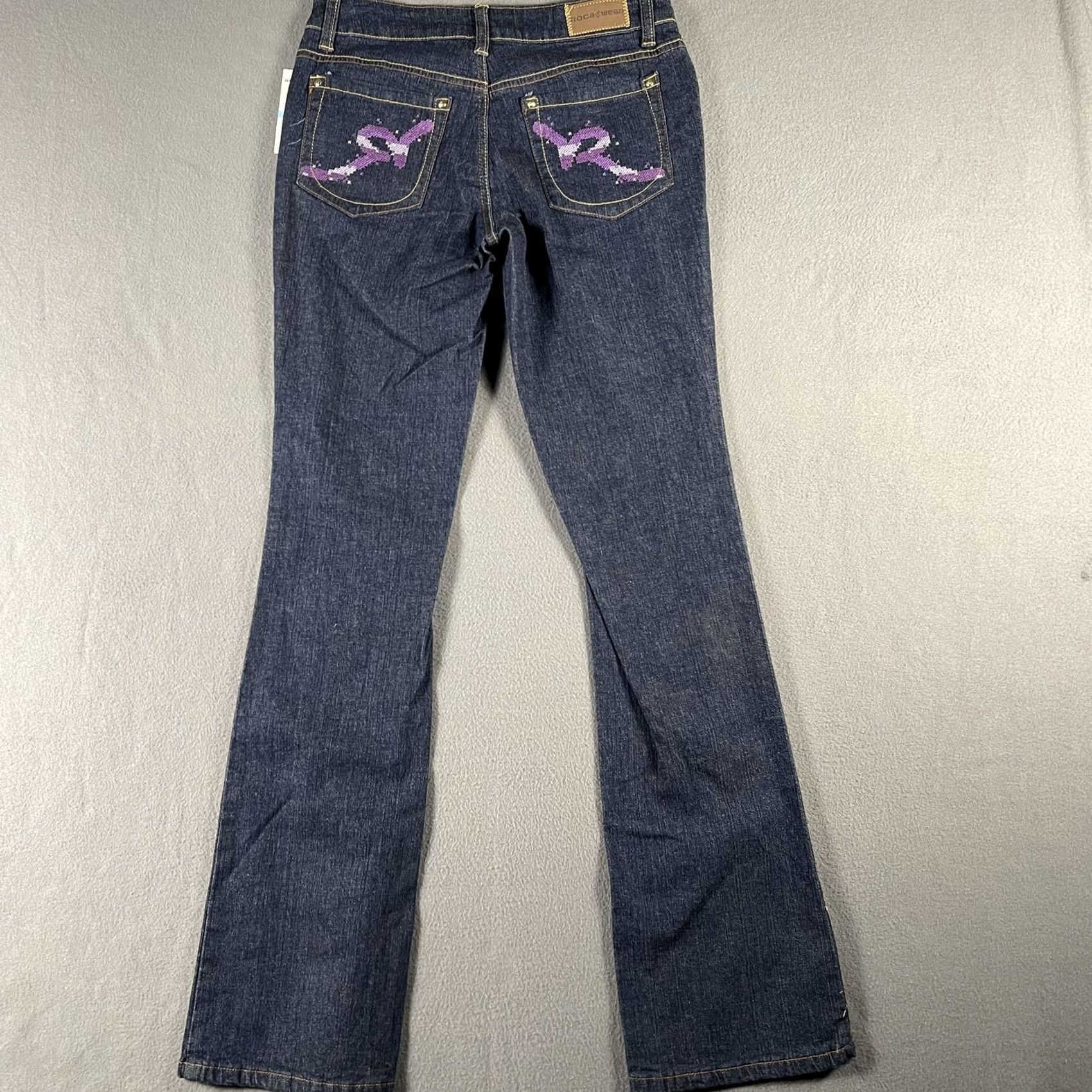 Rocawear Rocawear Jeans Womens 5 Blue Rinse Wash Straight Leg Stretch Denim Purple Back Size 27" / US 4 / IT 40 - 2 Thumbnail