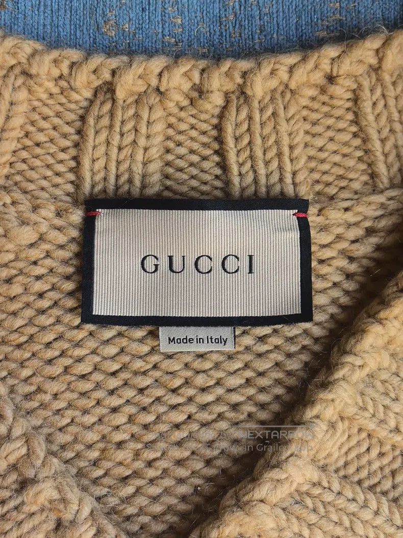 Gucci Gucci Colour-blocked striped V-neck pullover casual knitte Size L / US 10 / IT 46 - 3 Thumbnail