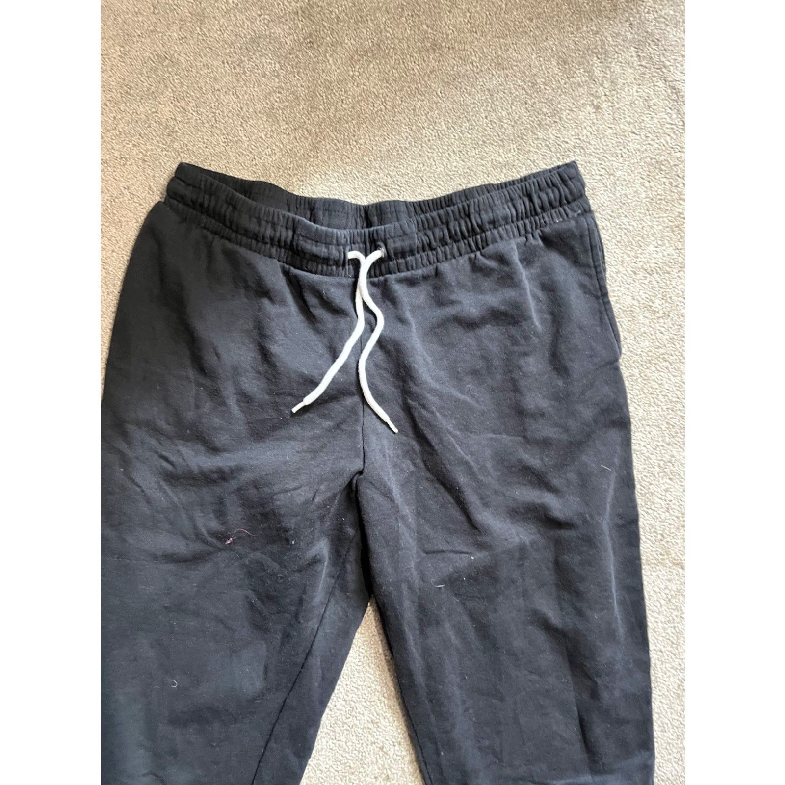 Old Navy Old Navy Black Sweatpants Drawstring Pull On Womens Large Casual Athletic Pants Size 36" / US 14 / IT 50 - 2 Thumbnail
