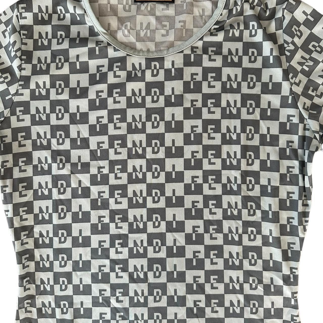 Fendi Fendi vintage print logo tee Size S / US 4 / IT 40 - 2 Thumbnail