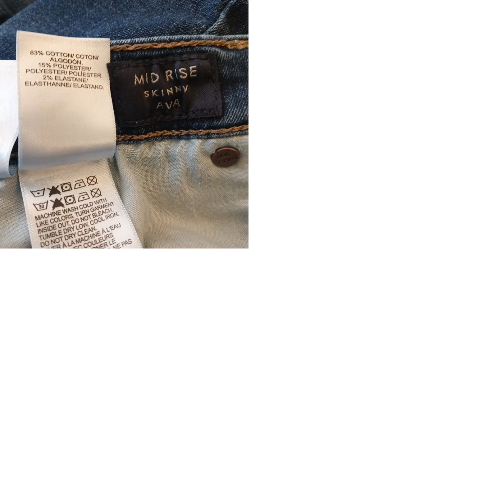 Lucky Brand Lucky Brand Skinny Ava Jeans - Womens Size 6/28 Blue Dark Wash 26x26 Mid Rise - Vintage - No Size 28" / US 6 / IT 42 - 9 Thumbnail