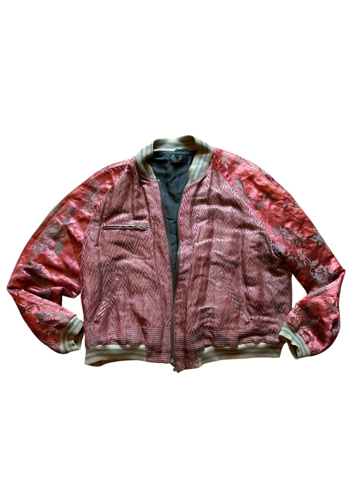 タレントカード Haider Ackermann Cheveron Floral Bomber Haider Ackermann SS15 Floral Chevron Bomber Jacket - Ākaibu Store
