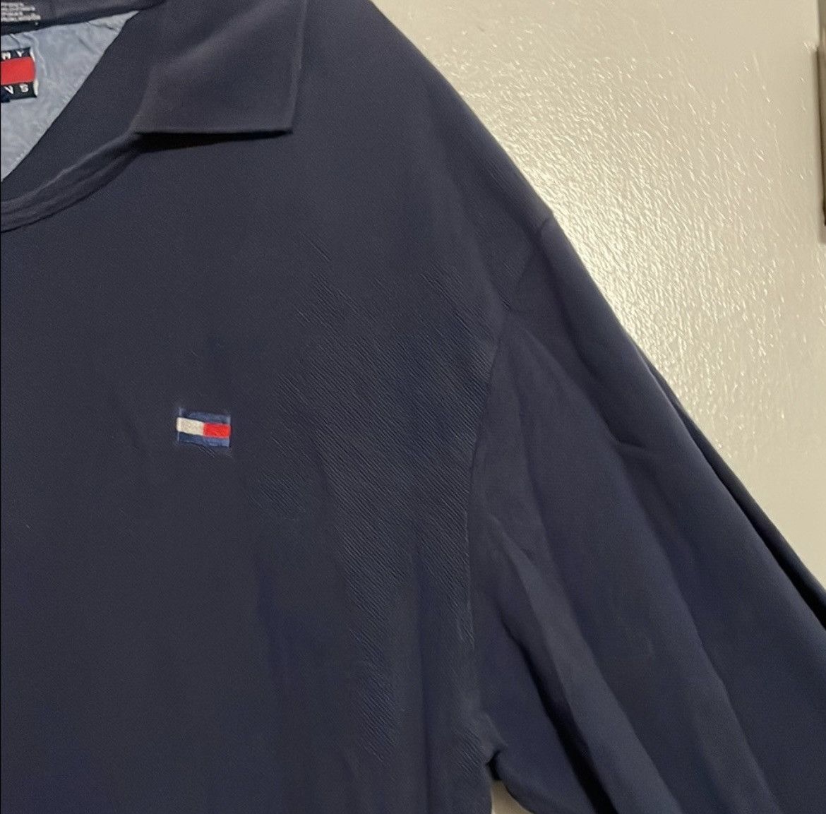 Tommy Jeans Tommy Hilfiger Blue Long Sleeve Polo Shirt Size US L / EU 52-54 / 3 - 4 Thumbnail