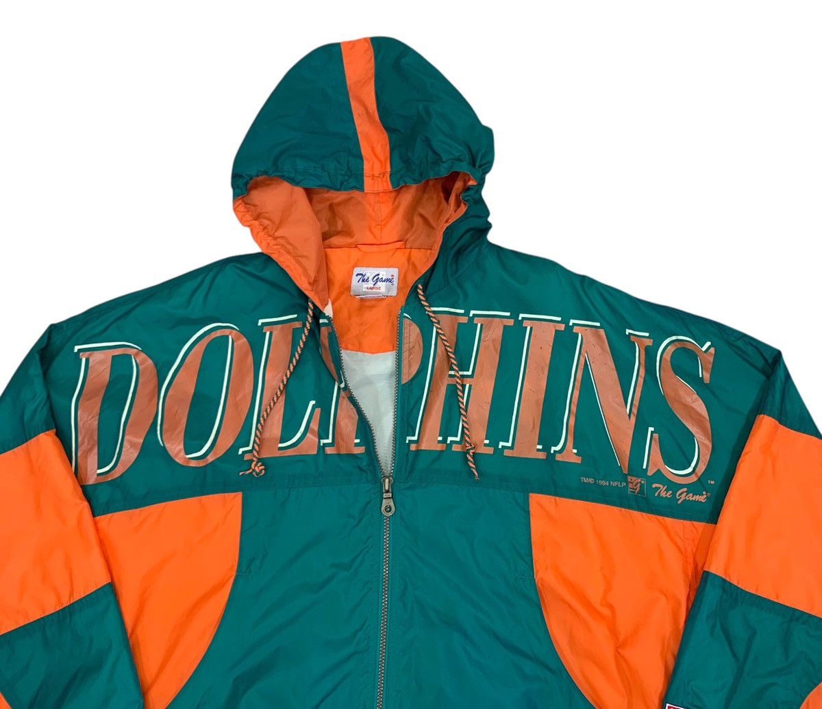 NFL × Vintage VINTAGE 90s MIAMI DOLPHIN THE GAMES NFL LIGHT HOODIE JACKET Size US L / EU 52-54 / 3 - 5 Thumbnail
