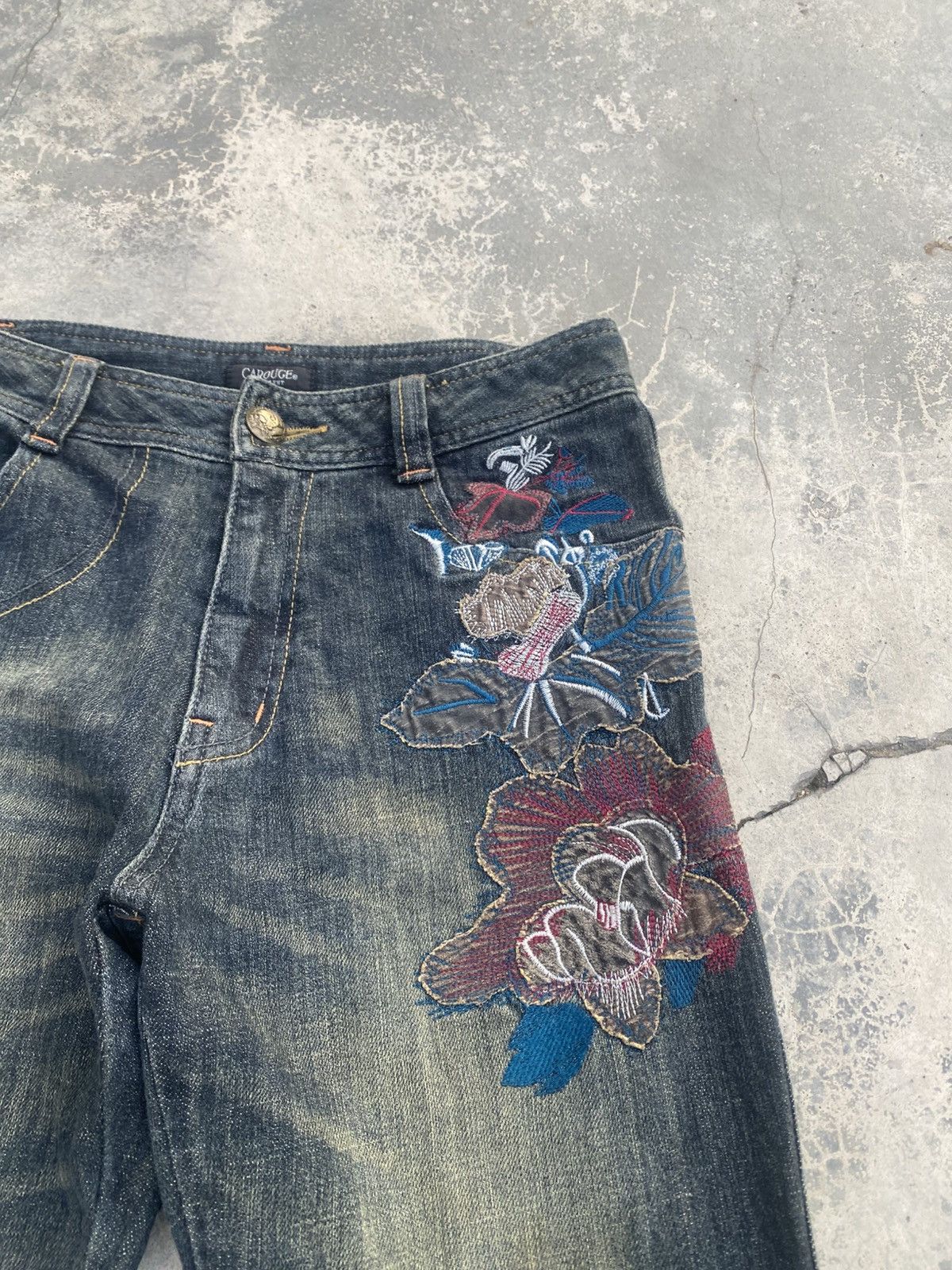 Japanese Brand × Kapital × Tornado Mart CAROUGE Floral Embroidery Flare Size US 27 - 9 Thumbnail