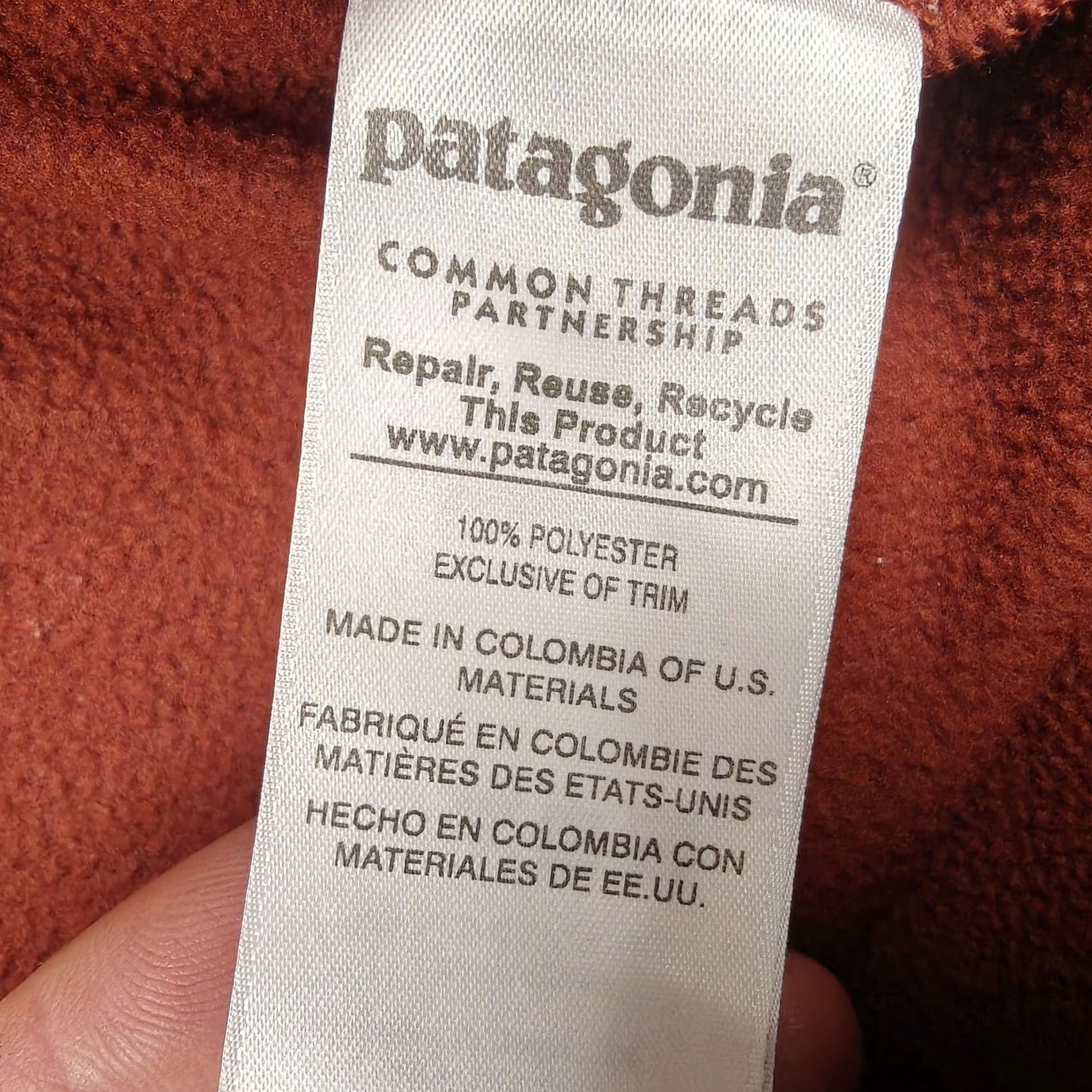 Patagonia Patagonia Sweatshirt Mens L Orange Fleece Crewneck Chest Pocket Raglan Size US L / EU 52-54 / 3 - 4 Thumbnail