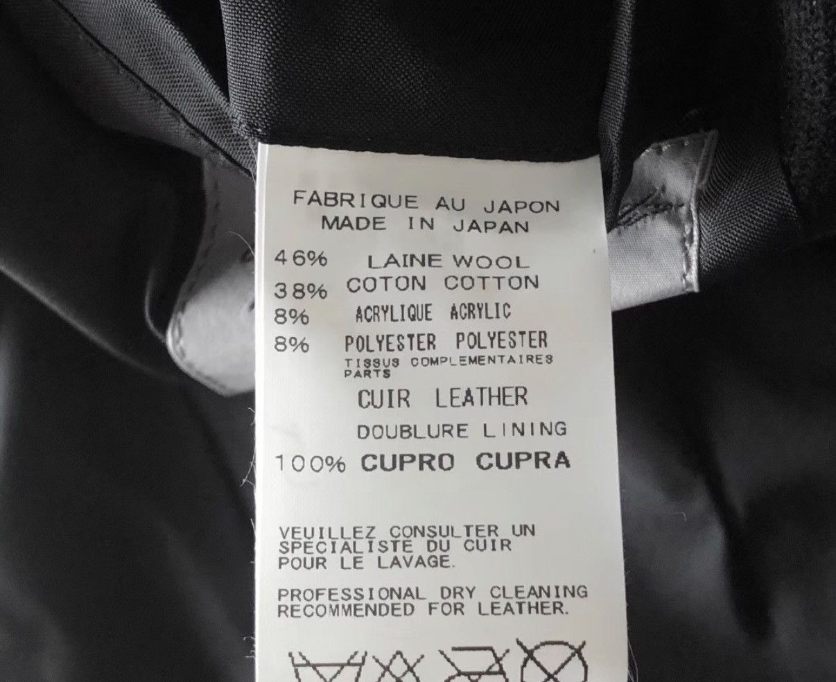 Yohji Yamamoto Yohji Yamamoto 13aw Asymmetric Zip Leather Panel Blazer K4 Size US M / EU 48-50 / 2 - 6 Thumbnail