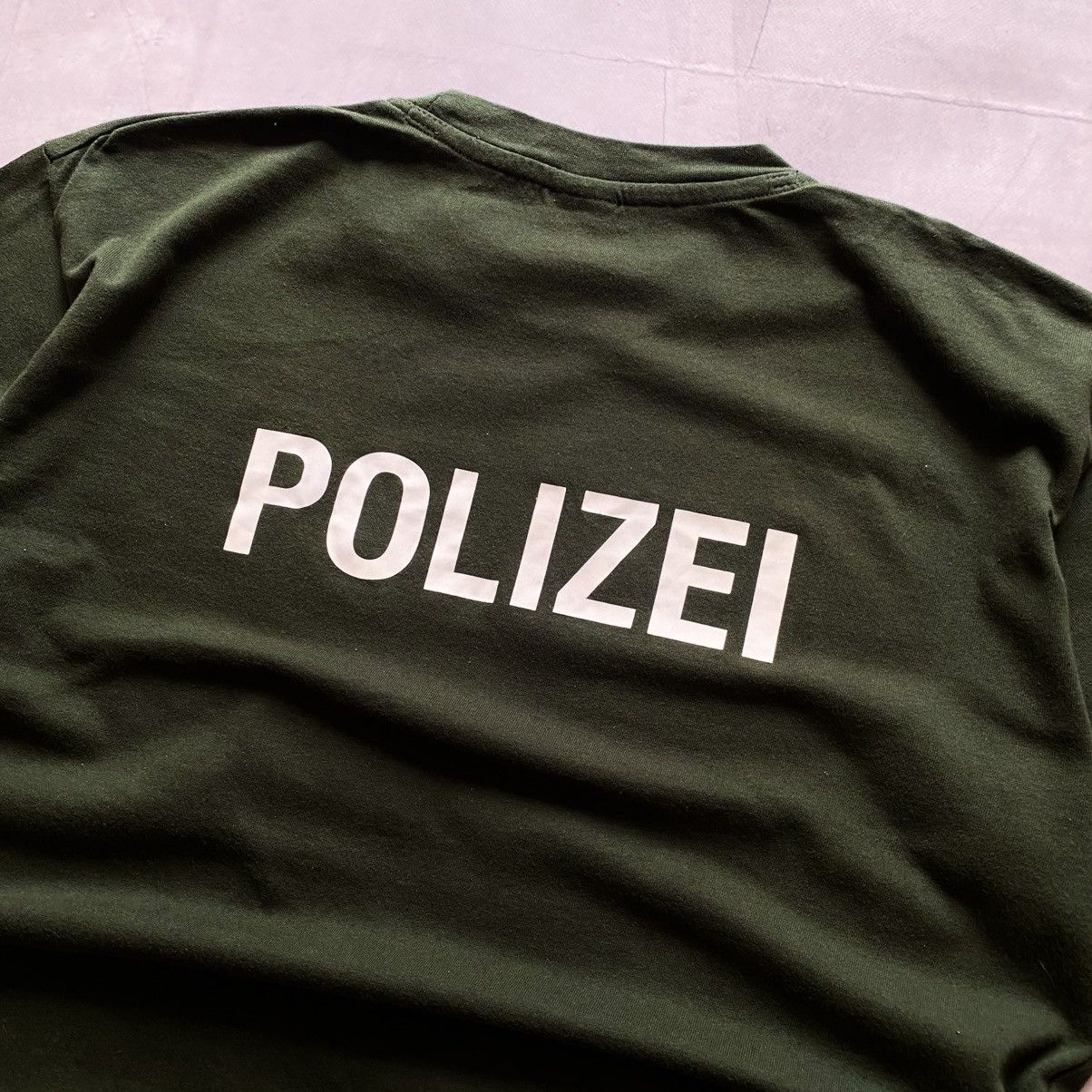 Japanese Brand × Vintage Vintage Polizei Vetements Style Oversized Big Logo T-shirt Size US XL / EU 56 / 4 - 2 Thumbnail