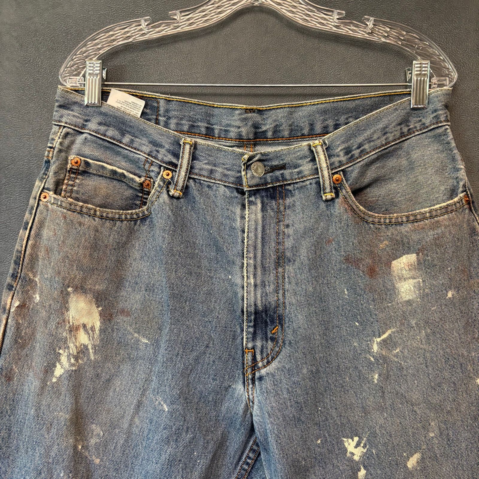 Levi's Thrashed Levi's 550 34x30 Paint Marks Skater Grunge Casual Size US 34 / EU 50 - 4 Thumbnail