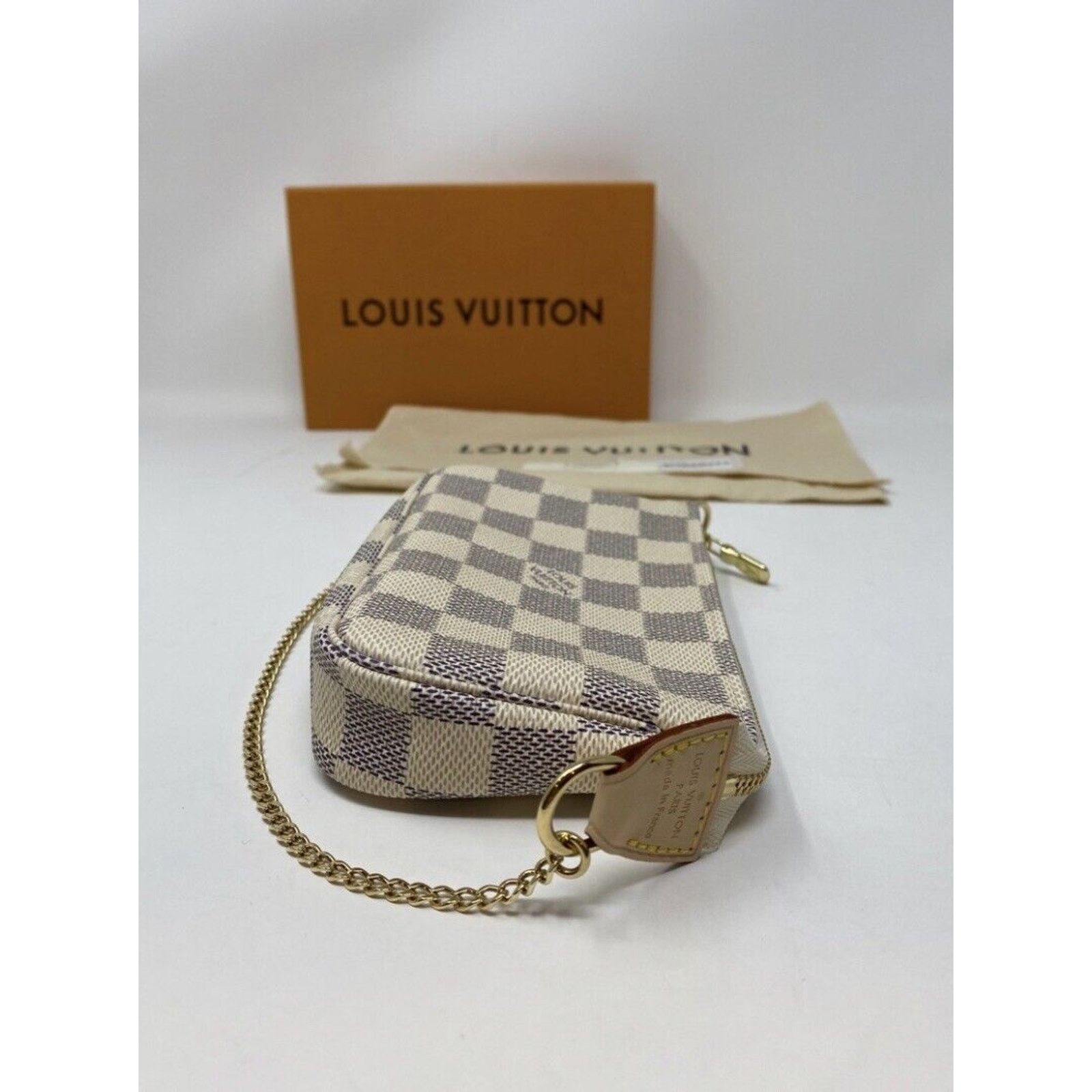 Louis Vuitton NEW LOUIS VUITTON Mini Pochette Accessoire Pouch Damier Azur Size ONE SIZE - 10 Thumbnail