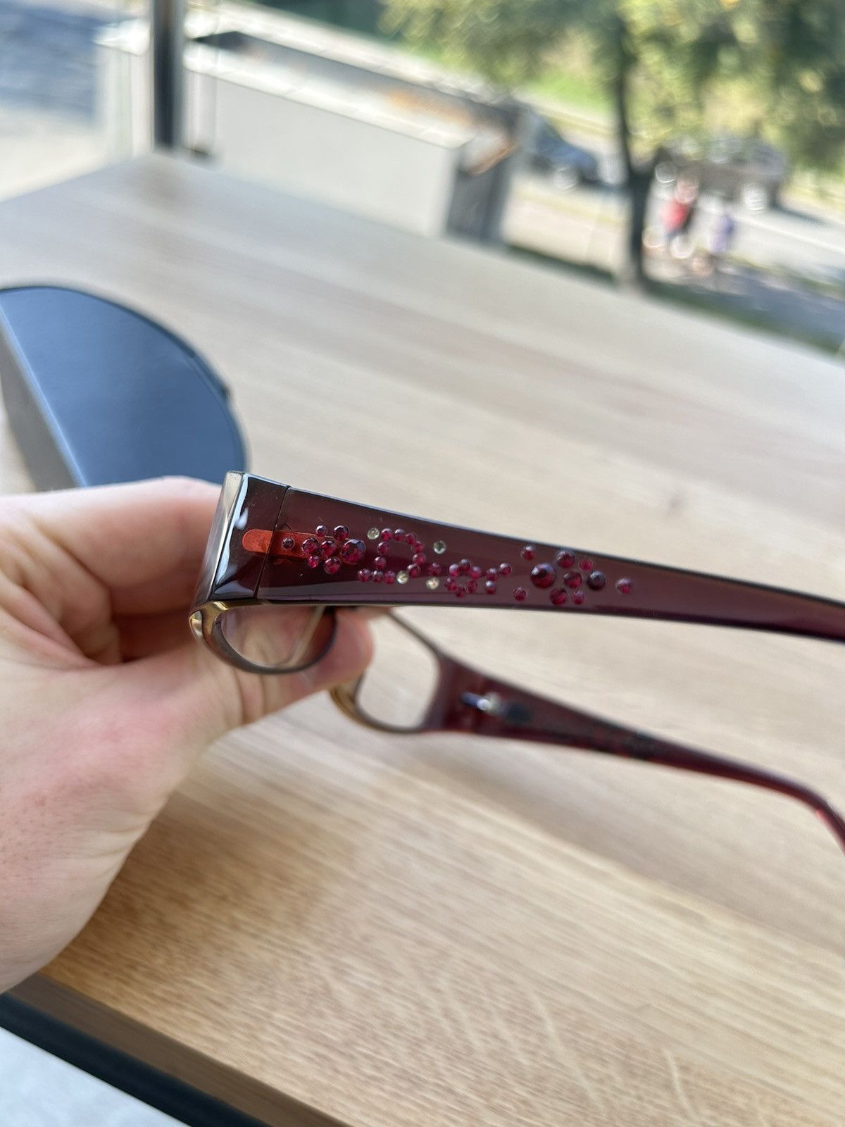Dior × Vintage Christian Dior '00s Diamond Flat Glasses Size ONE SIZE - 3 Thumbnail
