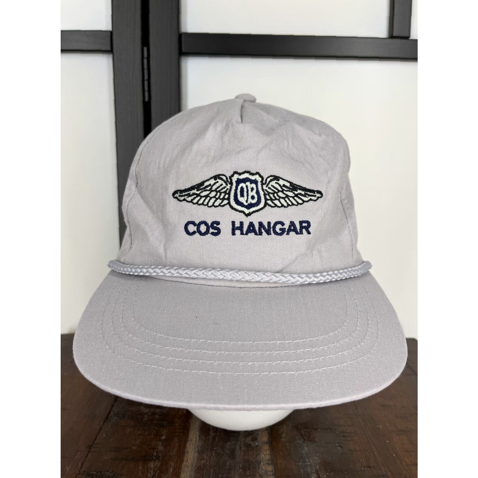 Vintage VINTAGE VTG QB Cos Hangar Hat Cap Snap Back Adult One Size Gray Cotton Polyester Blend Size ONE SIZE - 2 Thumbnail