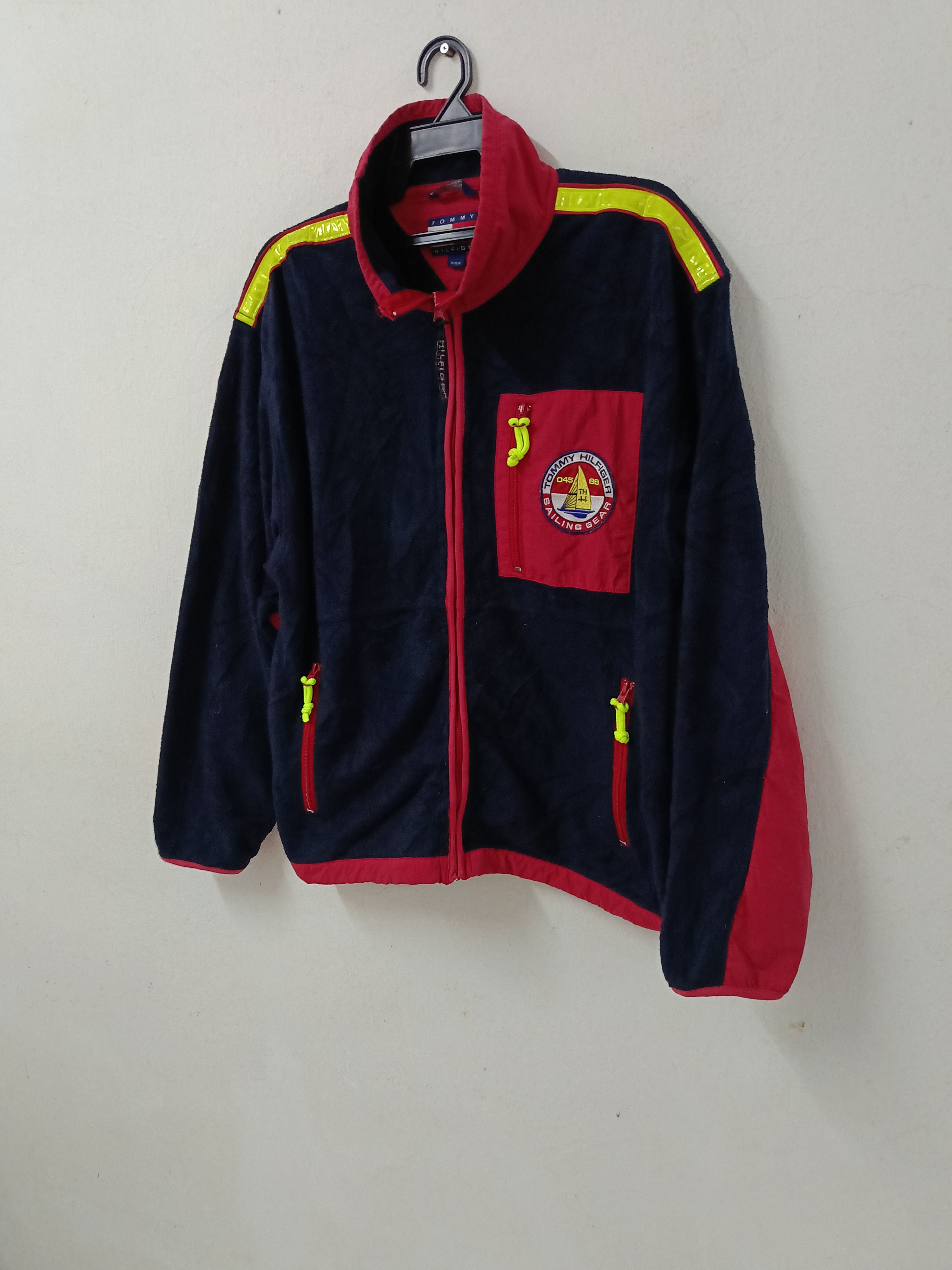 Tommy Hilfiger × Vintage Vtg Tommy Hilfiger sailing gear Fleece jacket Size US M / EU 48-50 / 2 - 2 Thumbnail