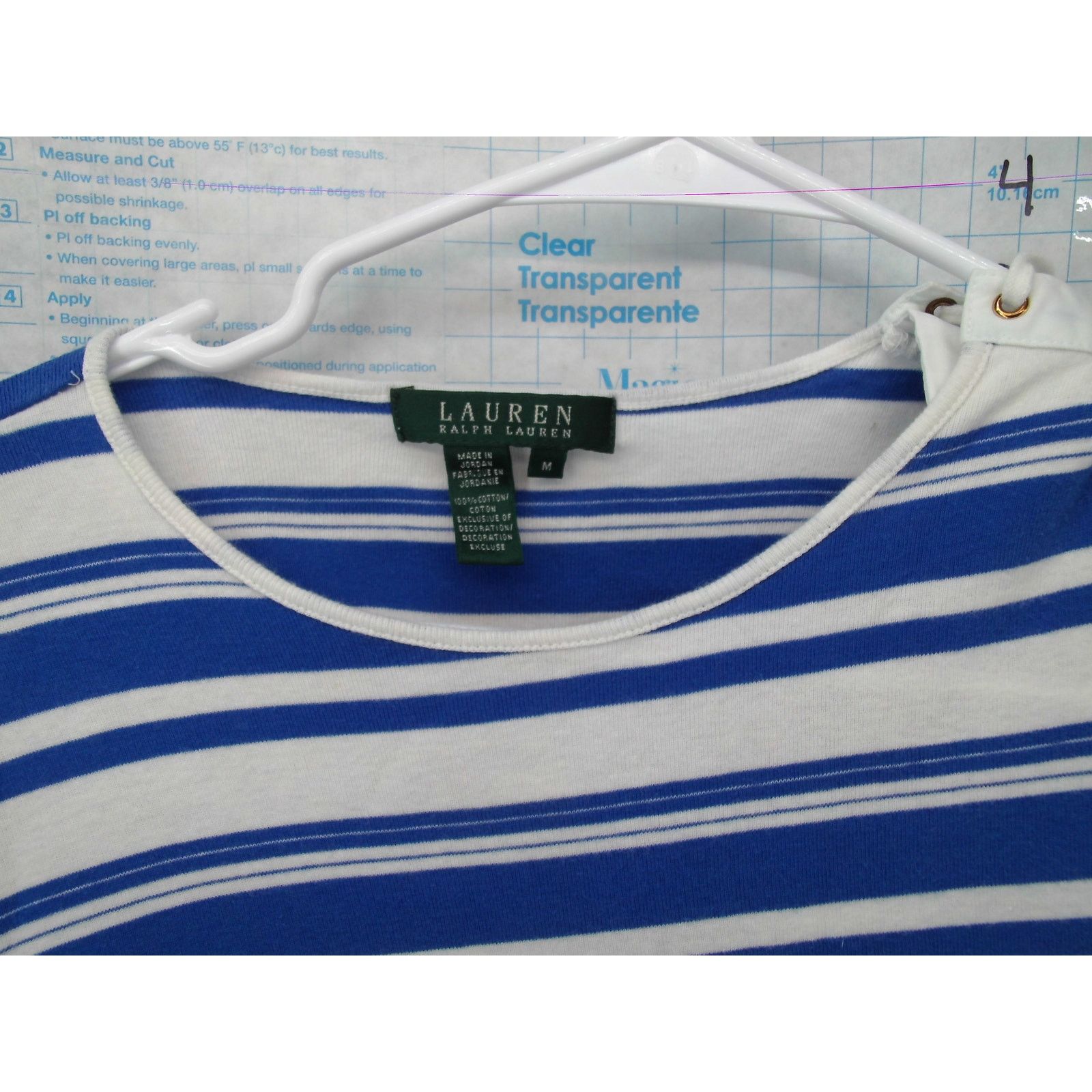 Ralph Lauren Ralph Lauren Medium Women's Top Blue/White Striped Size M / US 6-8 / IT 42-44 - 3 Thumbnail