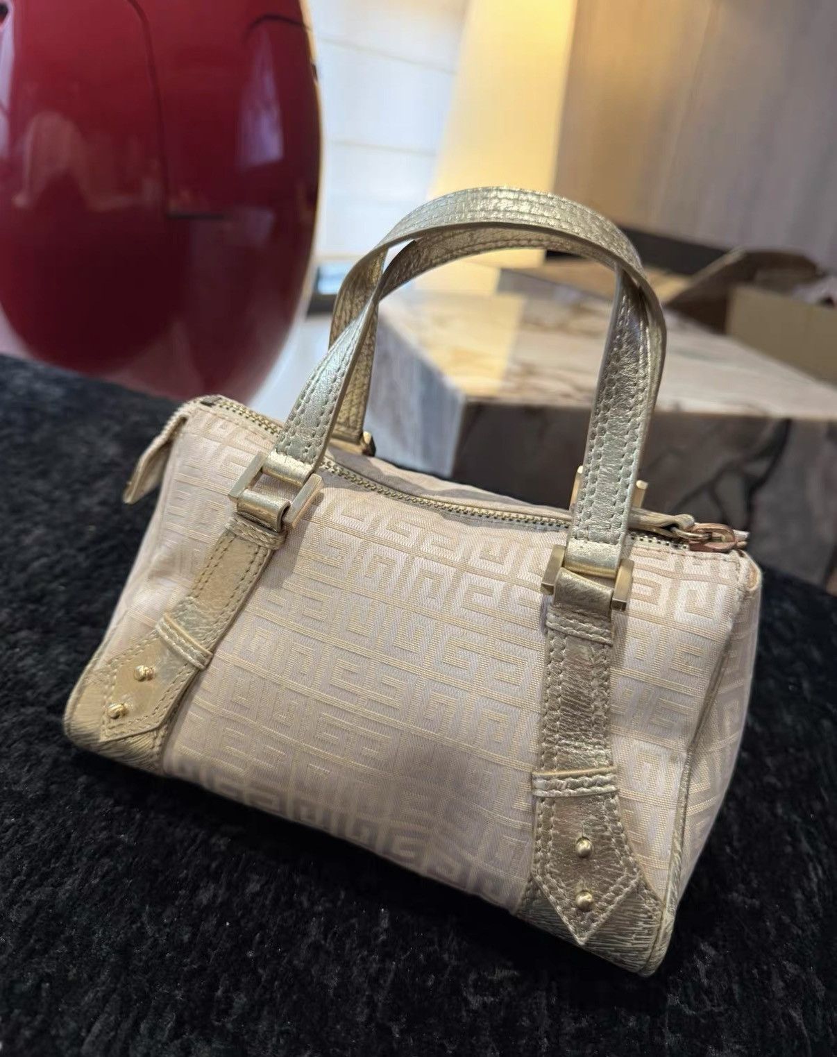 Givenchy Givenchy Mini Pink Monogram & Leather Boston Bag J36 Size ONE SIZE - 2 Thumbnail