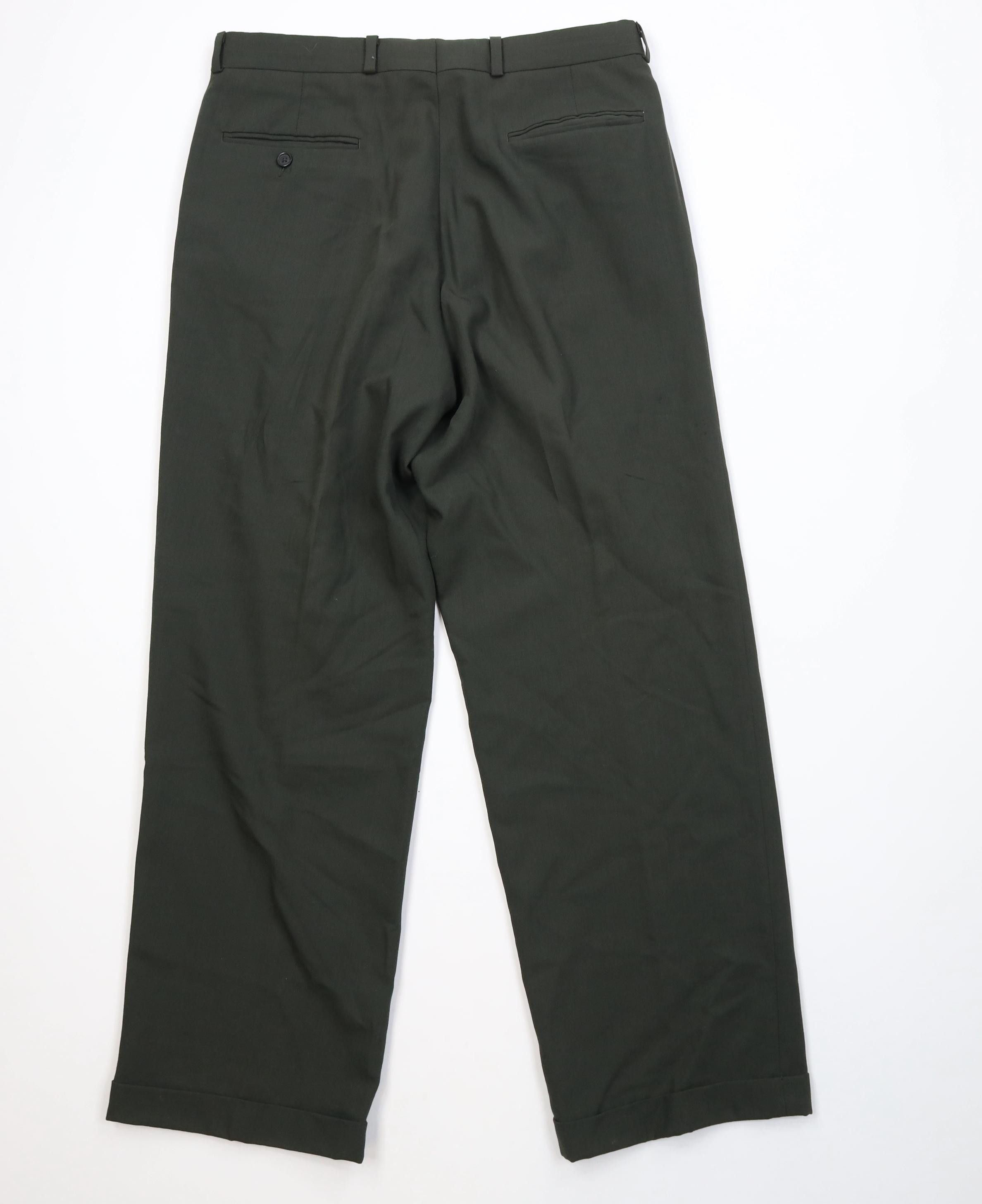 Vintage Vintage 90s Streetwear Wool Blend Knit Wide Leg Chino Pants Size US 32 / EU 48 - 11 Thumbnail