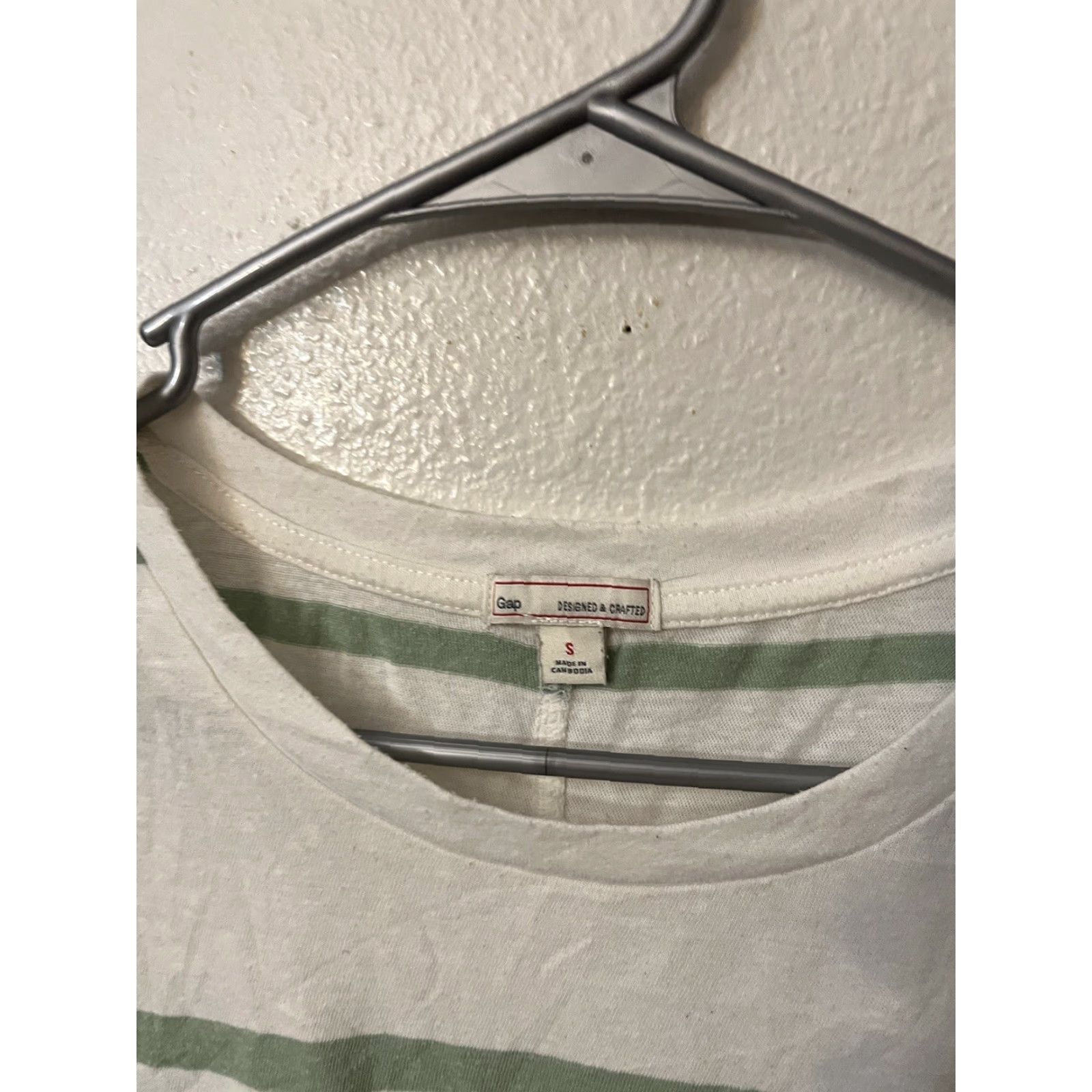 Gap Gap Green White Striped Sleeveless Tank Top Blouse Women Small Tank Women Size S Green Accent Ruffle Cotton Viscoe Basic VINTAGE not specified Size S / US 4 / IT 40 - 3 Thumbnail