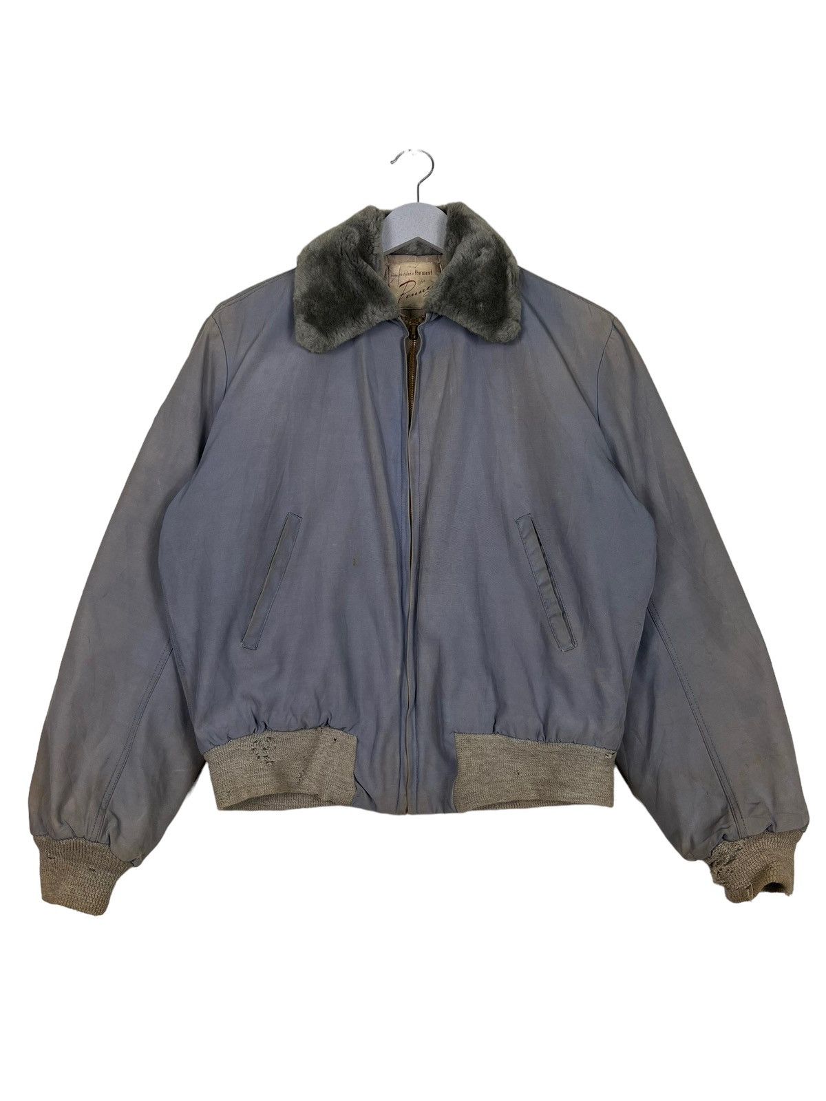 JCPenney 🔥 50s VINTAGE PENNEYS BOMBER JACKET CROWN ZIPPER Size US S / EU 44-46 / 1 - 1 Thumbnail