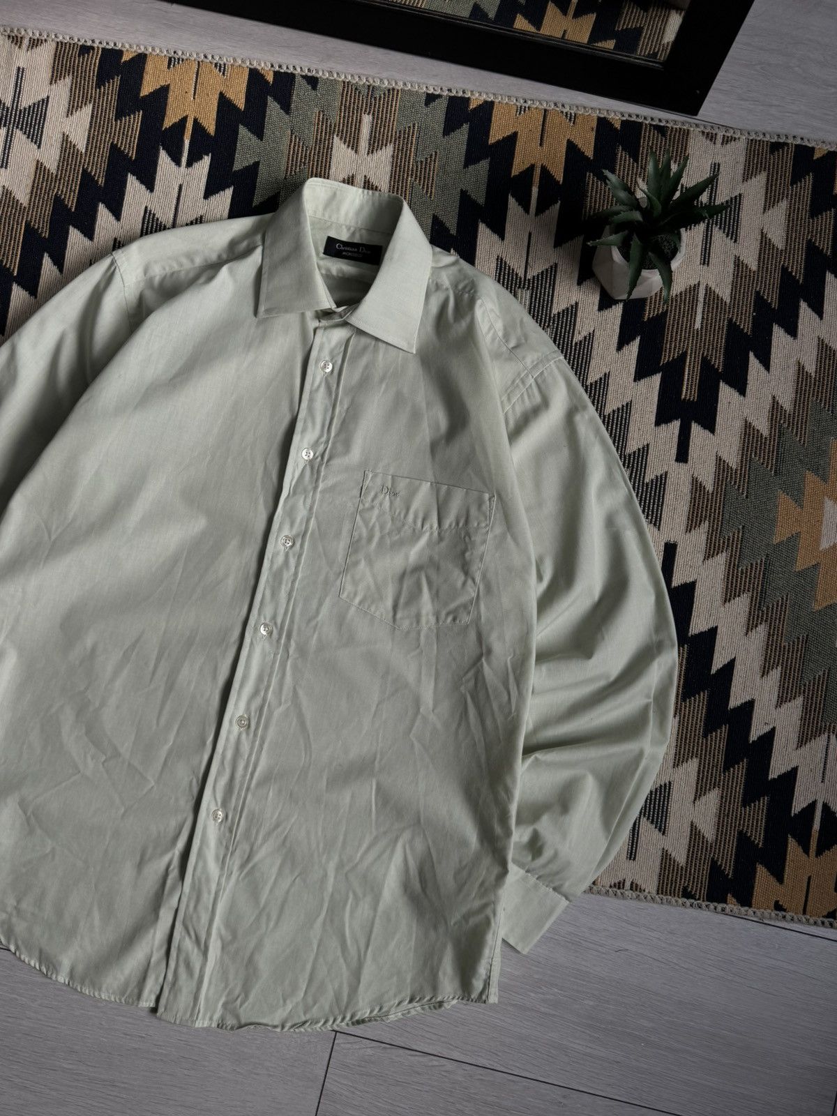 Christian Dior Monsieur Vintage Christian Dior Monsieur Button Up Shirt Size US L / EU 52-54 / 3 - 3 Thumbnail