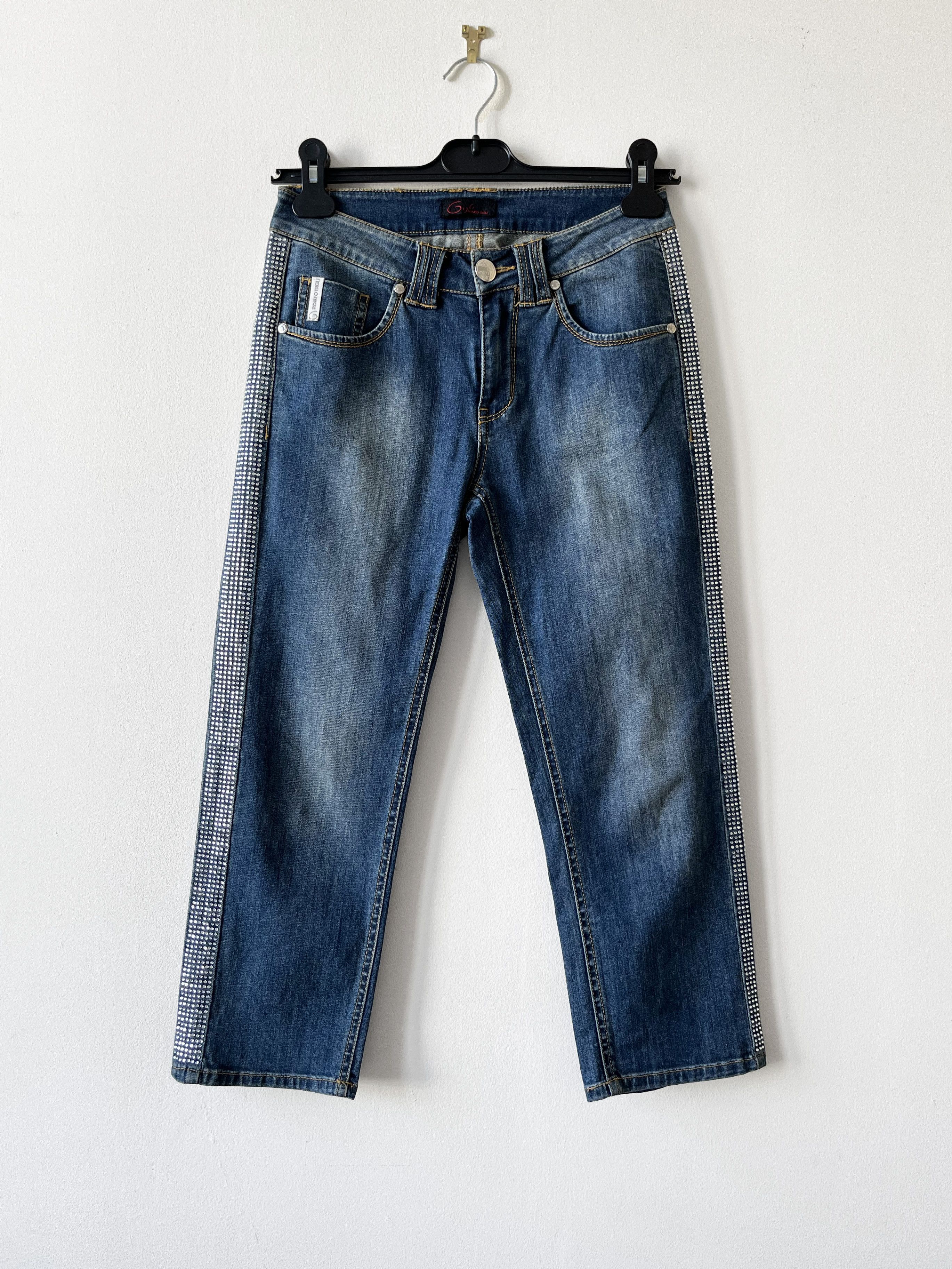 Romeo Gigli embellished rhinestone jeans