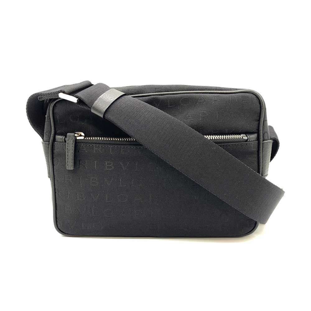 Bvlgari Bvlgari Bvlgari Canvas Logo Mania Crossbody Bag Black Canvas Crossbody Bag 6-ot240927-5 in Very Good Condition Size ONE SIZE - 1 Thumbnail