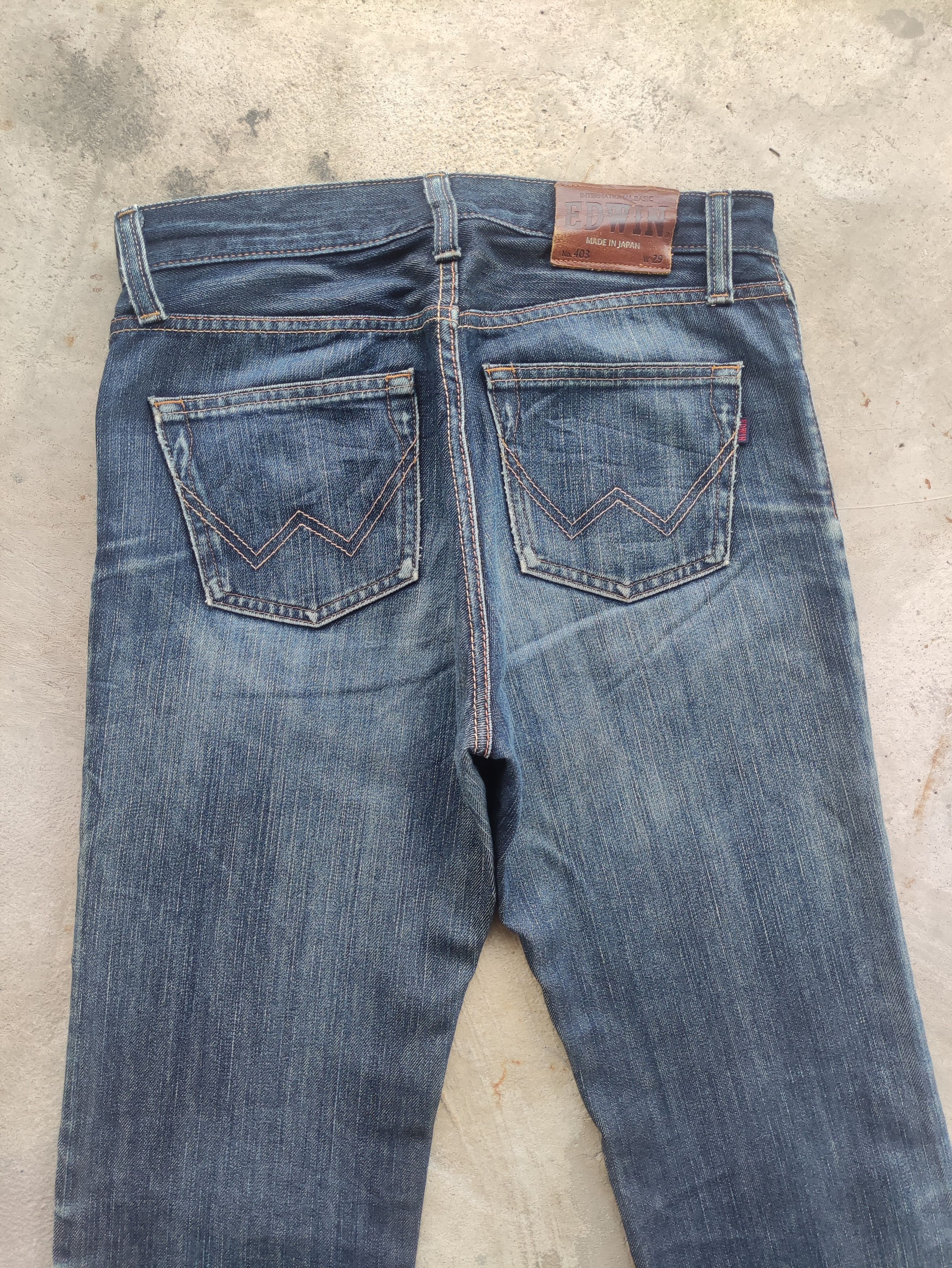 Edwin Vintage Edwin 403 Japan Jean Distressed Faded Denim Size US 32 / EU 48 - 10 Thumbnail