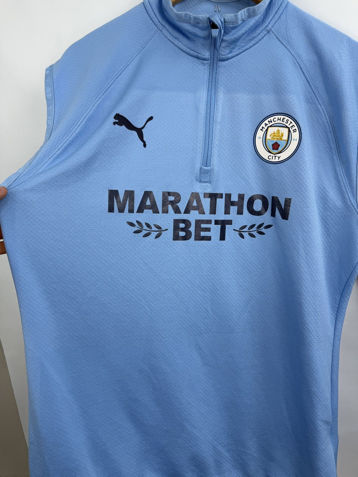 Puma 🏴󠁧󠁢󠁥󠁮󠁧󠁿 Puma Manchester City Football Soccer Training Long Sleeve Size US M / EU 48-50 / 2 - 9 Thumbnail