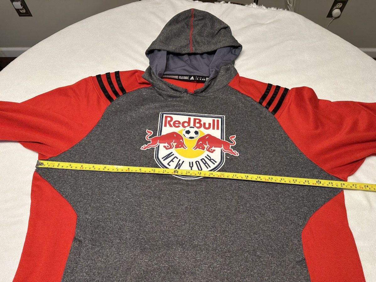 Adidas NY Red Bulls Mens XL Soccer Hoodie Pullover Adidas Logo MLS Size US XL / EU 56 / 4 - 5 Thumbnail