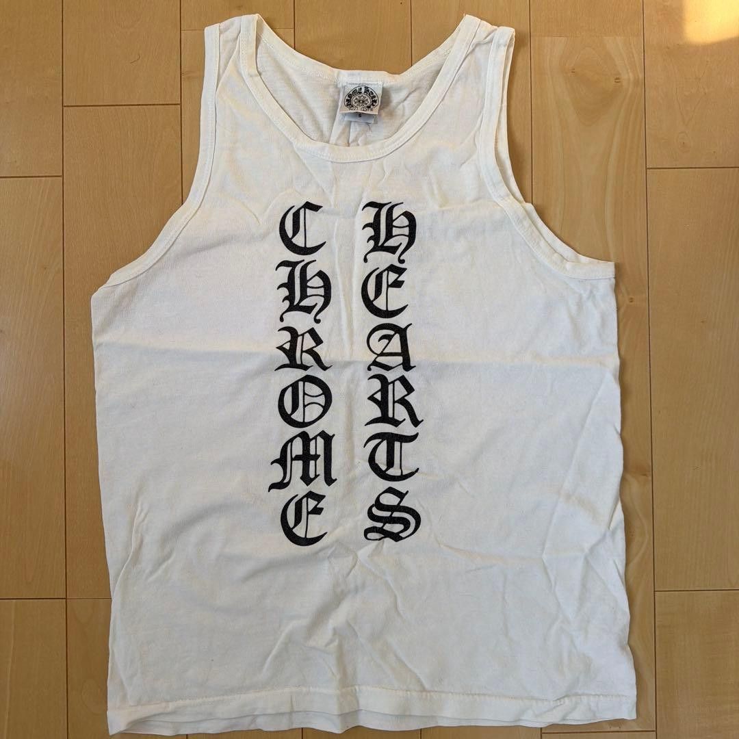 Chrome Hearts CHROME HEARTS Logo Printed Tank Top White S Size US S / EU 44-46 / 1 - 1 Thumbnail