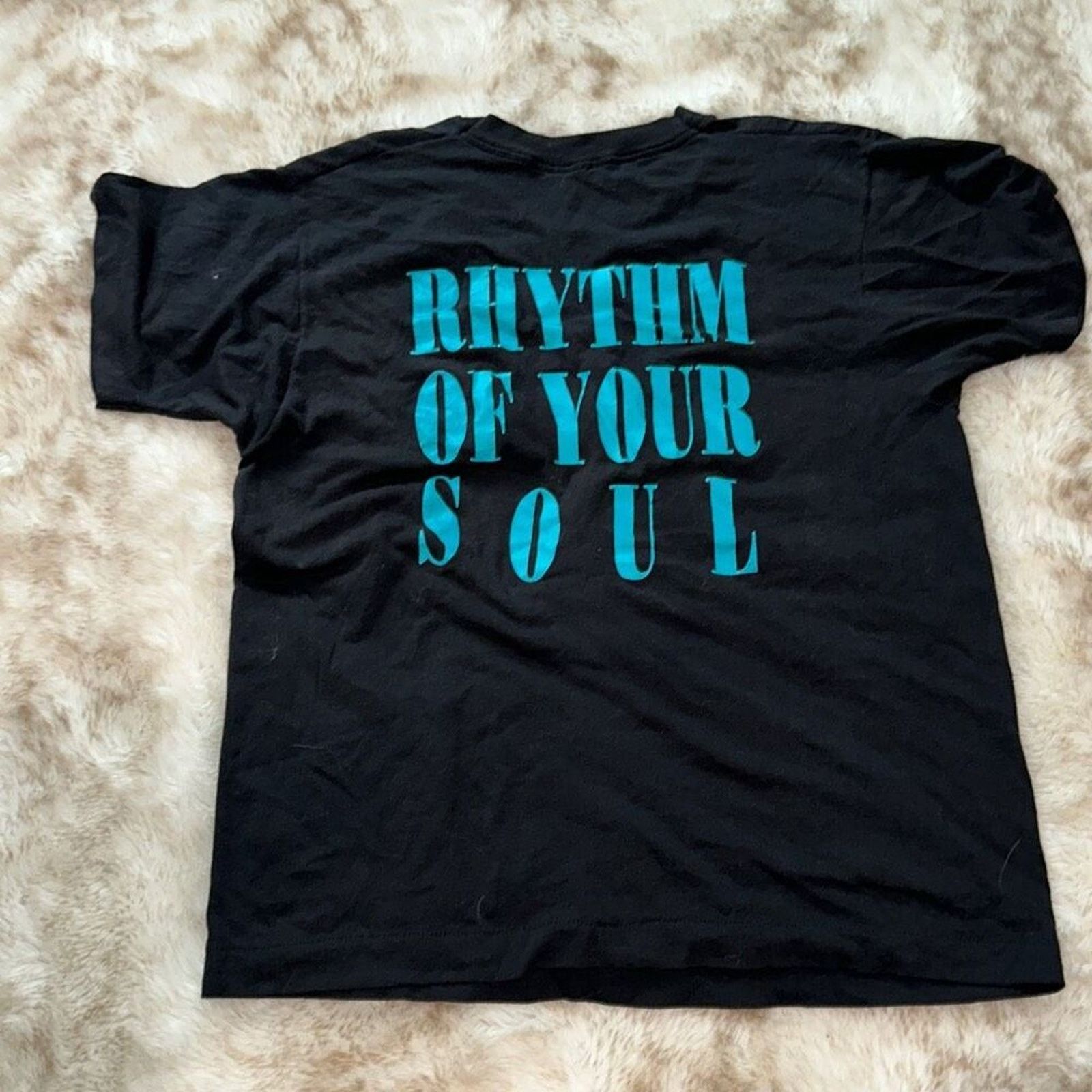 Vintage VAZ Records “Rhythm of Your Soul” Graphic T-Shirt | Sz XL Size XL / US 12-14 / IT 48-50 - 5 Thumbnail