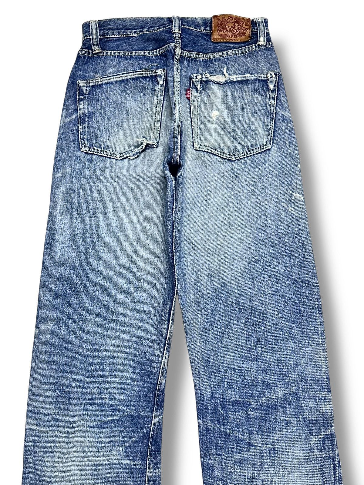 Skull Jeans by an Alchemist Rare SKULL Jeans By An Alchemist Selvedged 5002xx Distressed Size US 28 / EU 44 - 6 Thumbnail