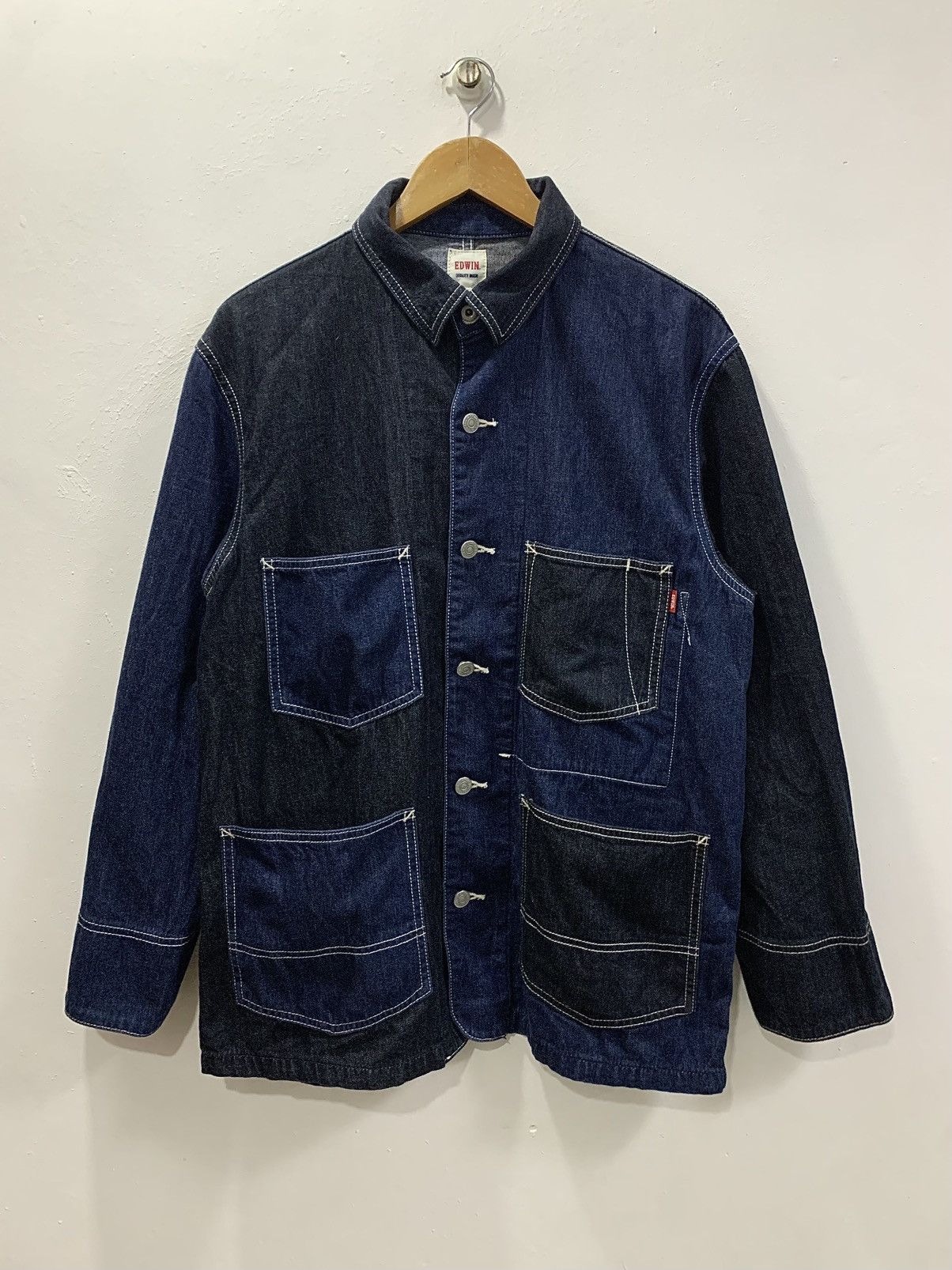 Edwin Two-Tone Denim Chore Jacket, Men's