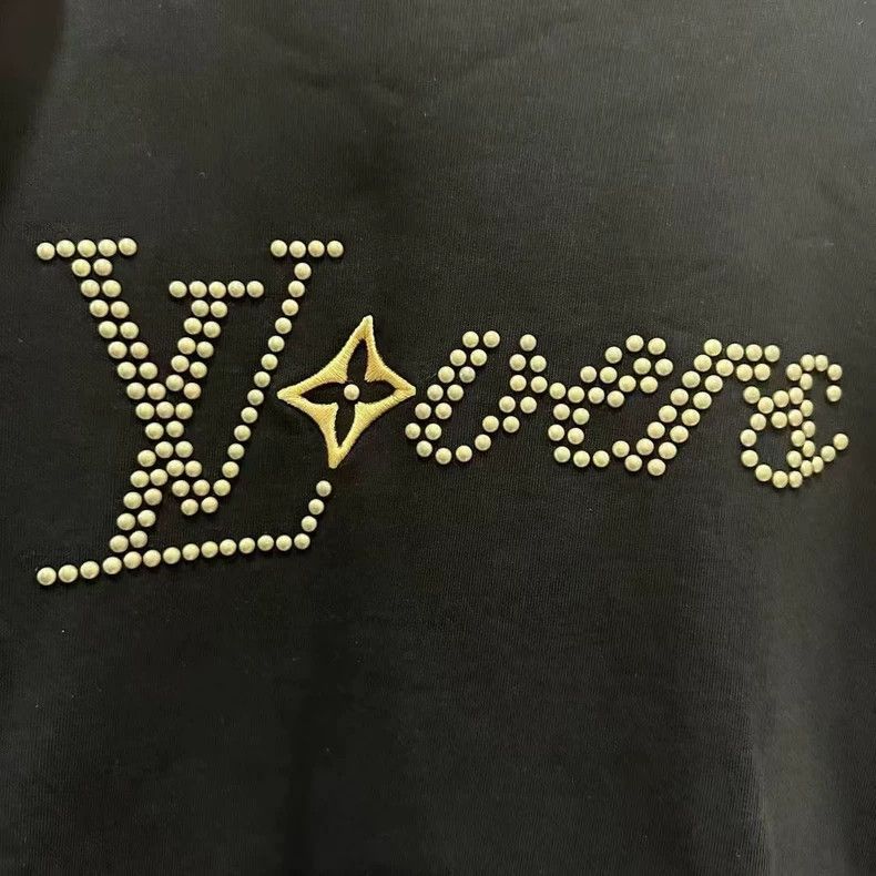 Louis Vuitton Louis Vuitton Black studded letter sweatshirt Size US XXL / EU 58 / 5 - 4 Thumbnail