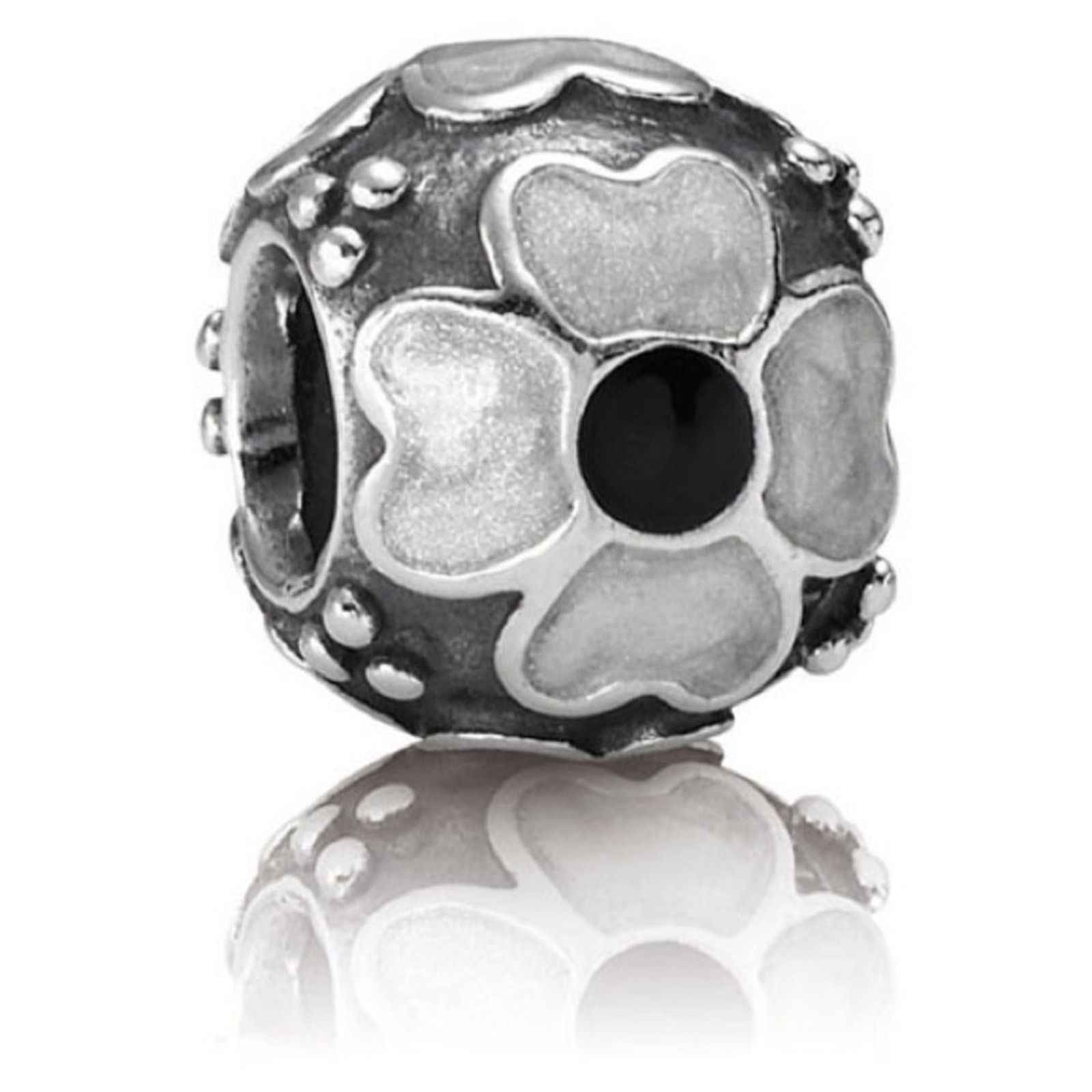 pandora PANDORA Retired Sterling Silver Daisy Flower w/ White Charm Size ONE SIZE - 1 Thumbnail