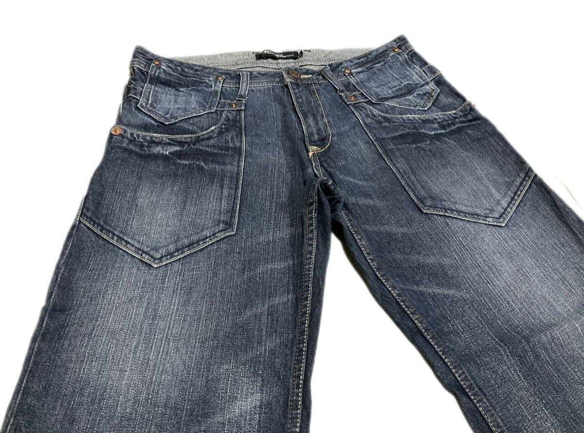 Japanese Brand 🔥Sick Y2K Root Three Stye Flared Denim Size US 32 / EU 48 - 2 Thumbnail