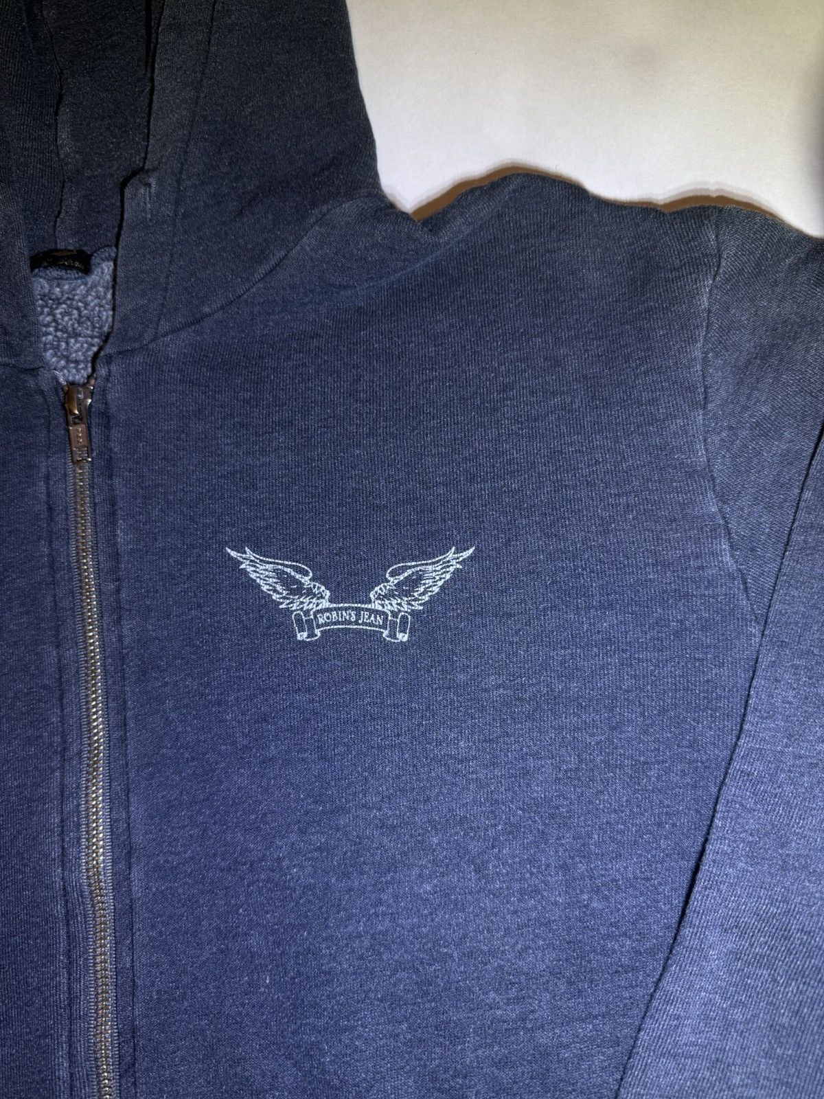 Robins Jeans Men's Robins Jean Zip Up Hoodie XL Navy Sweatshirt Full Zip Size US XL / EU 56 / 4 - 5 Thumbnail