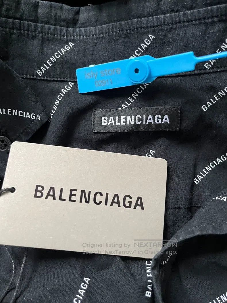 Balenciaga Balenciaga size 38 Fully Decorated Logo Short Sleeve Shirt Size US S / EU 44-46 / 1 - 5 Thumbnail