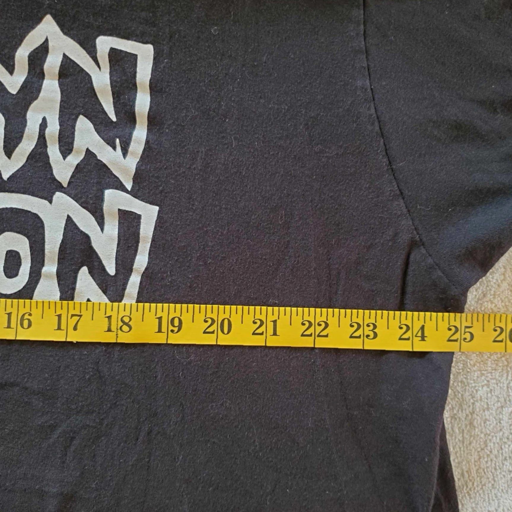 Spell Marilyn Manson Logo Graphic T-Shirt Band Tee Spell Out Black XL Shirt Unisex Adults Adult XL Black Logo Print Rock Concert Grunge Goth Y2K Emo 90s Size US XL / EU 56 / 4 - 5 Thumbnail