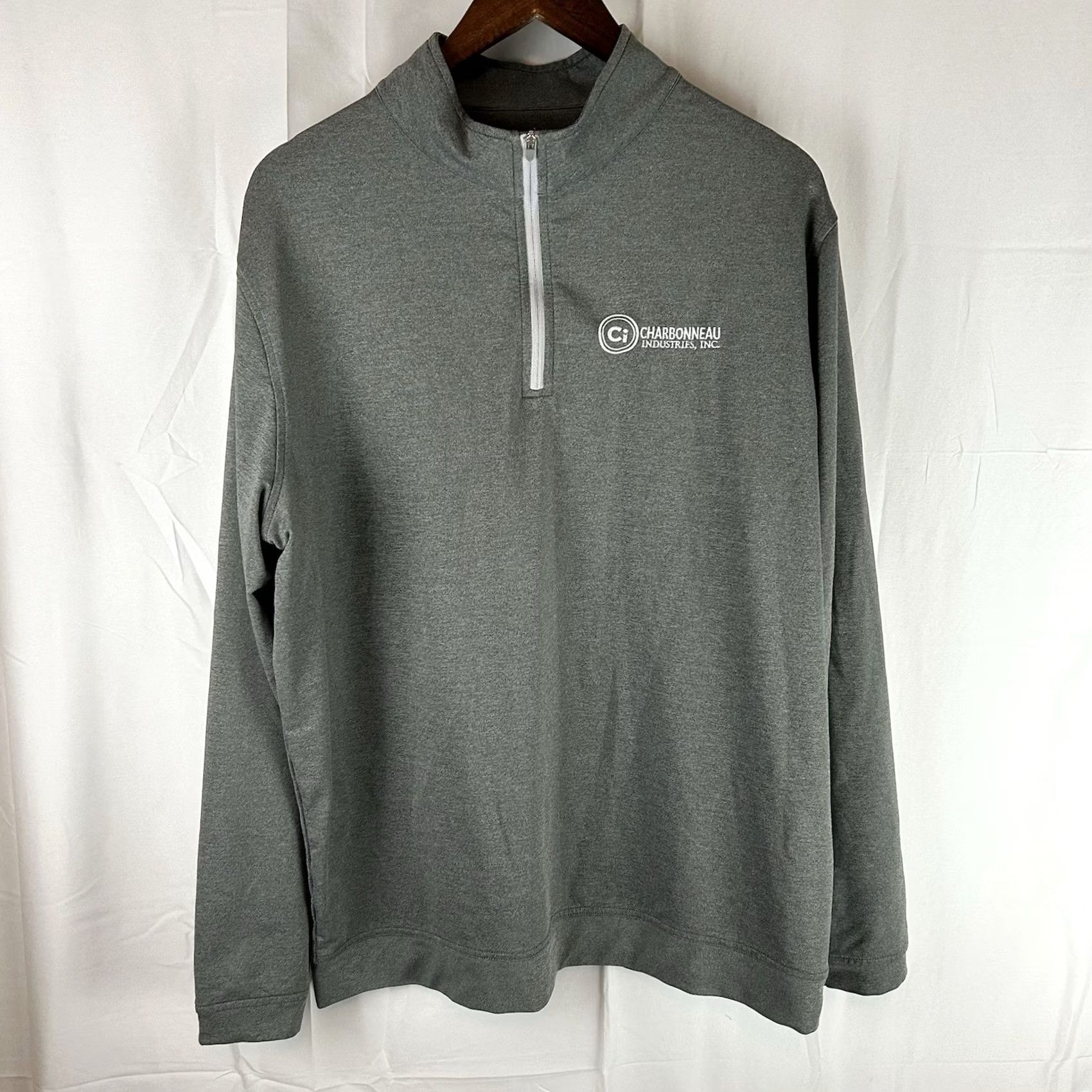 Peter Millar Peter Millar Perth Performance 1/4 Zip Shirt Gray Mens XL Golf Company Logo Size US XL / EU 56 / 4 - 2 Thumbnail