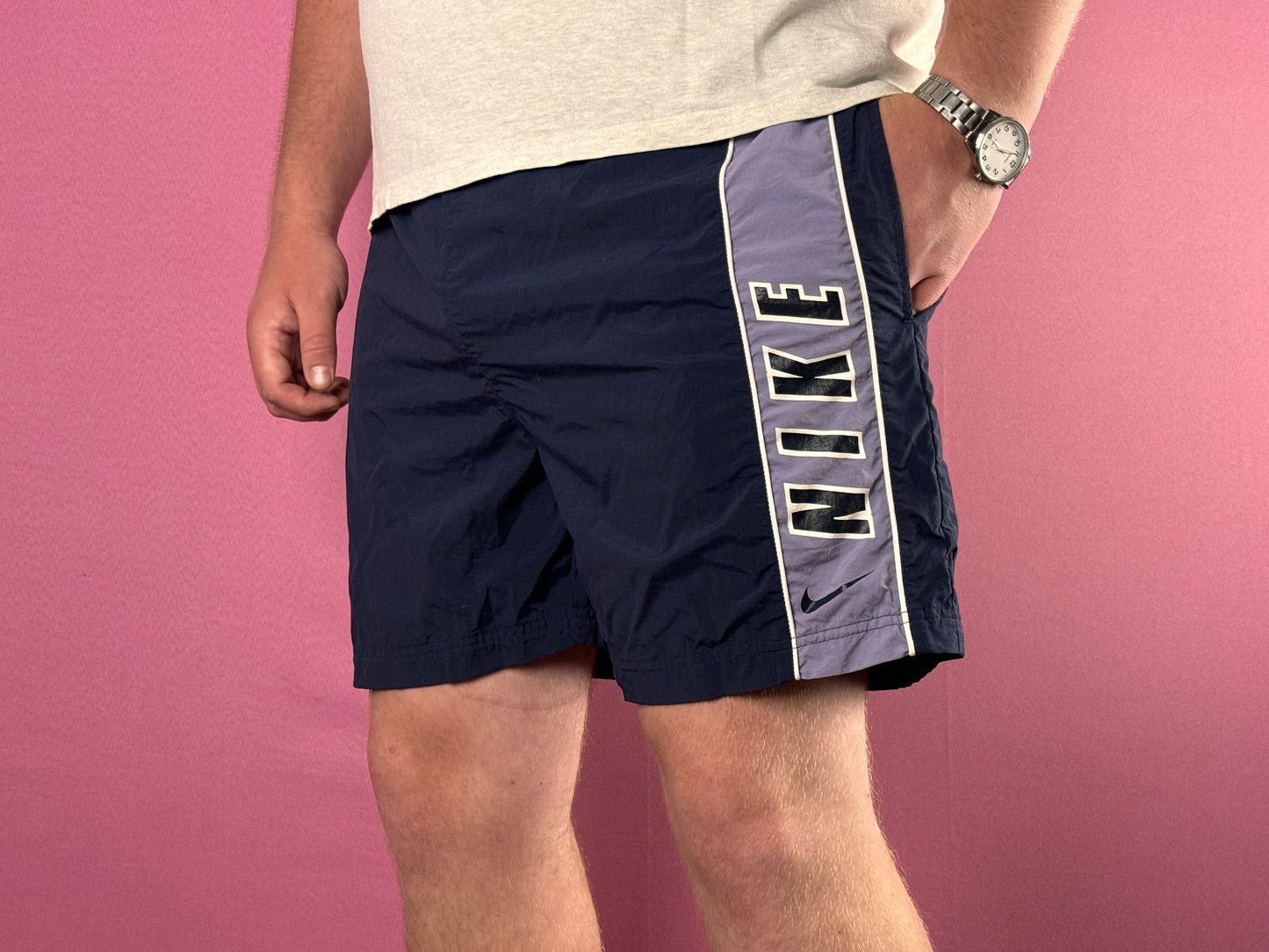 Nike × Vintage 90s Nike Vintage Men's Sport Shorts - XL Size US 40 / EU 56 - 2 Thumbnail