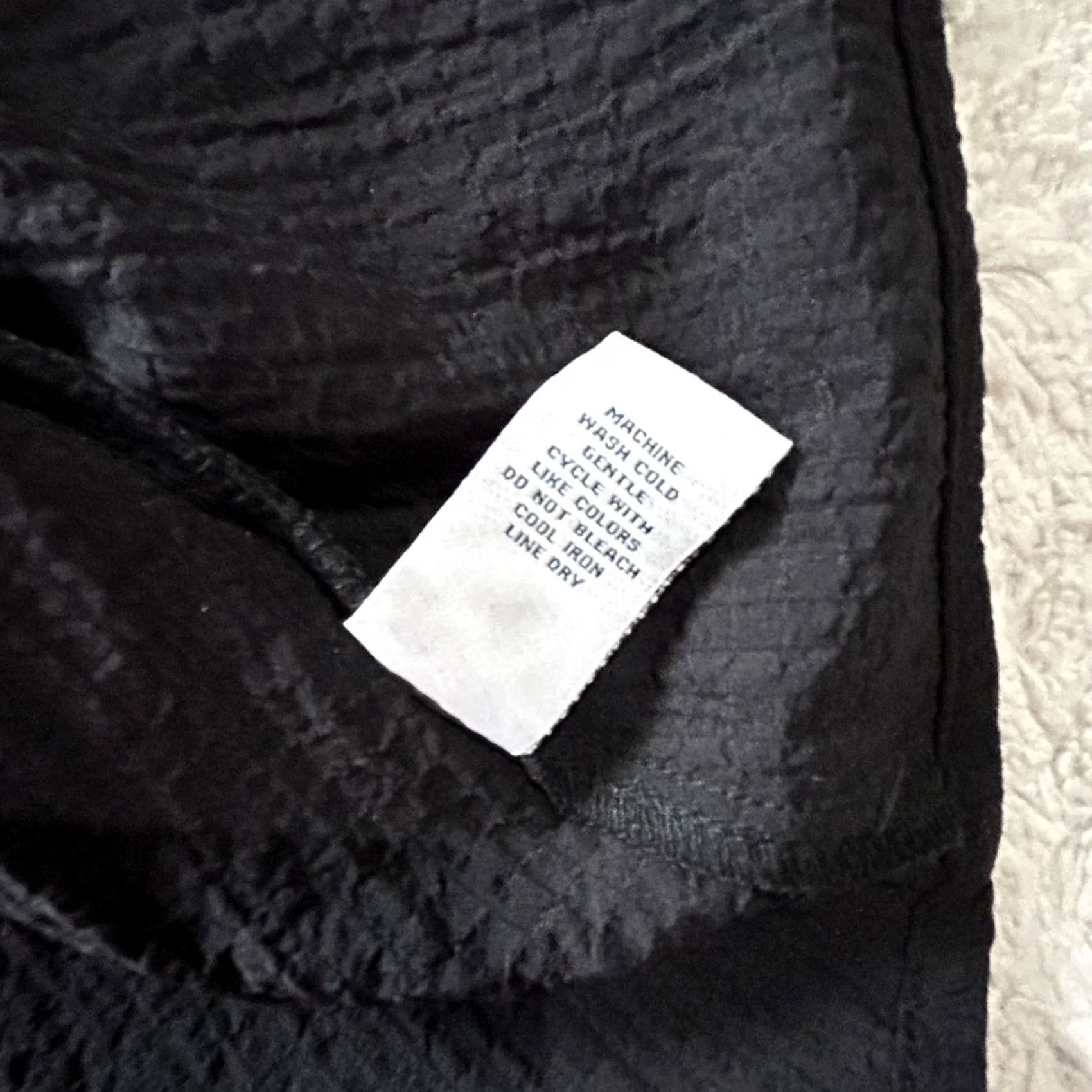 Habitat Habitat Womens Textured Crinkle A-Line Jacket Black XS Pockets Button-Front Size XS / US 0-2 / IT 36-38 - 6 Thumbnail