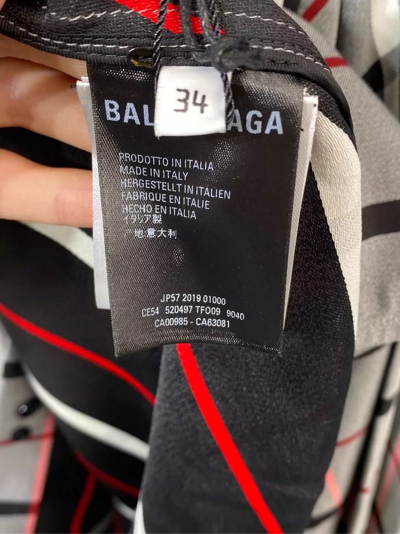 Balenciaga Balenciaga size 34 Long Sleeve Plaid Shirt with Printed Lo Size XS / US 0-2 / IT 36-38 - 7 Thumbnail
