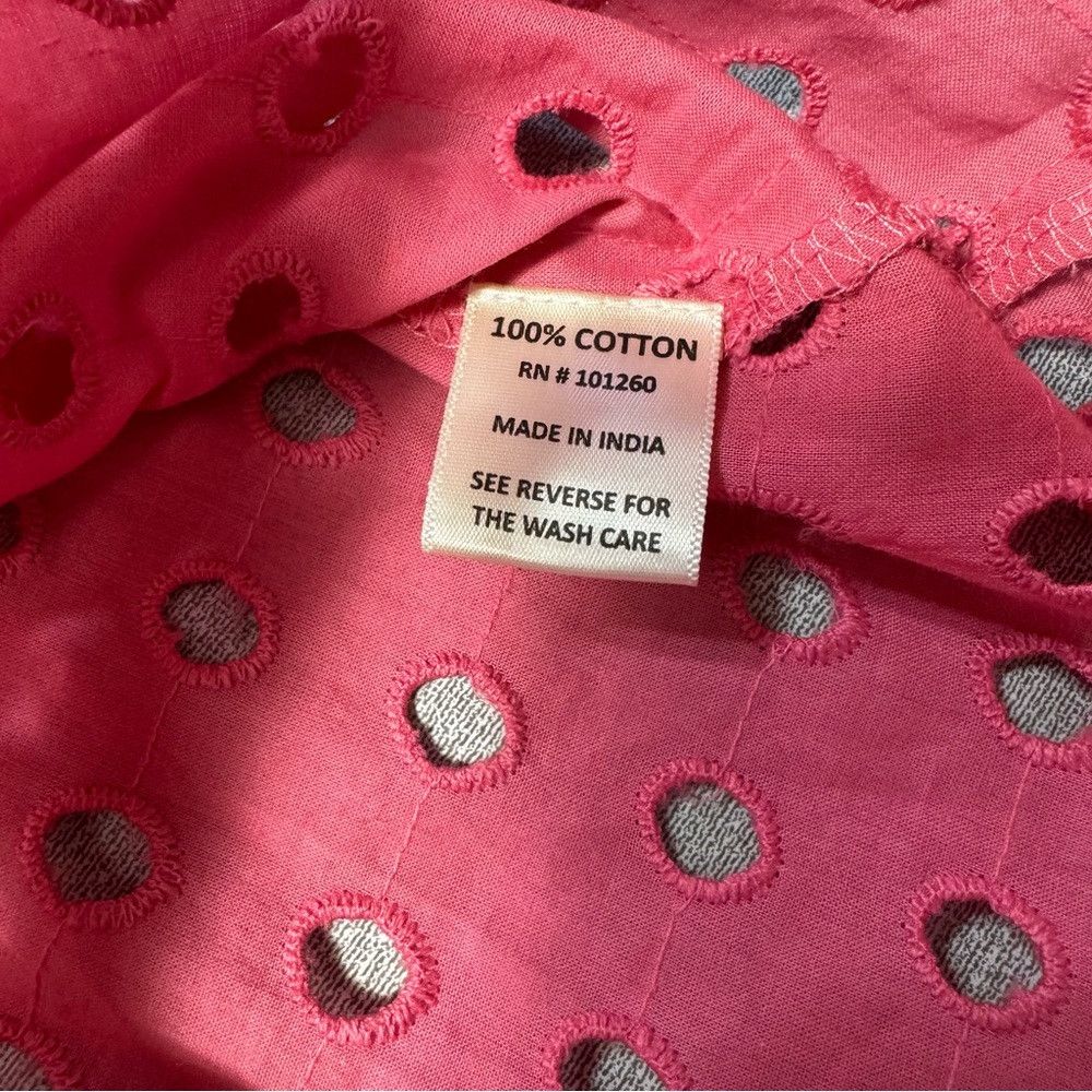 Other NWT New True Destinations Eyelet Long Sleeve Pink Cotton Sh Size XS / US 0-2 / IT 36-38 - 8 Thumbnail