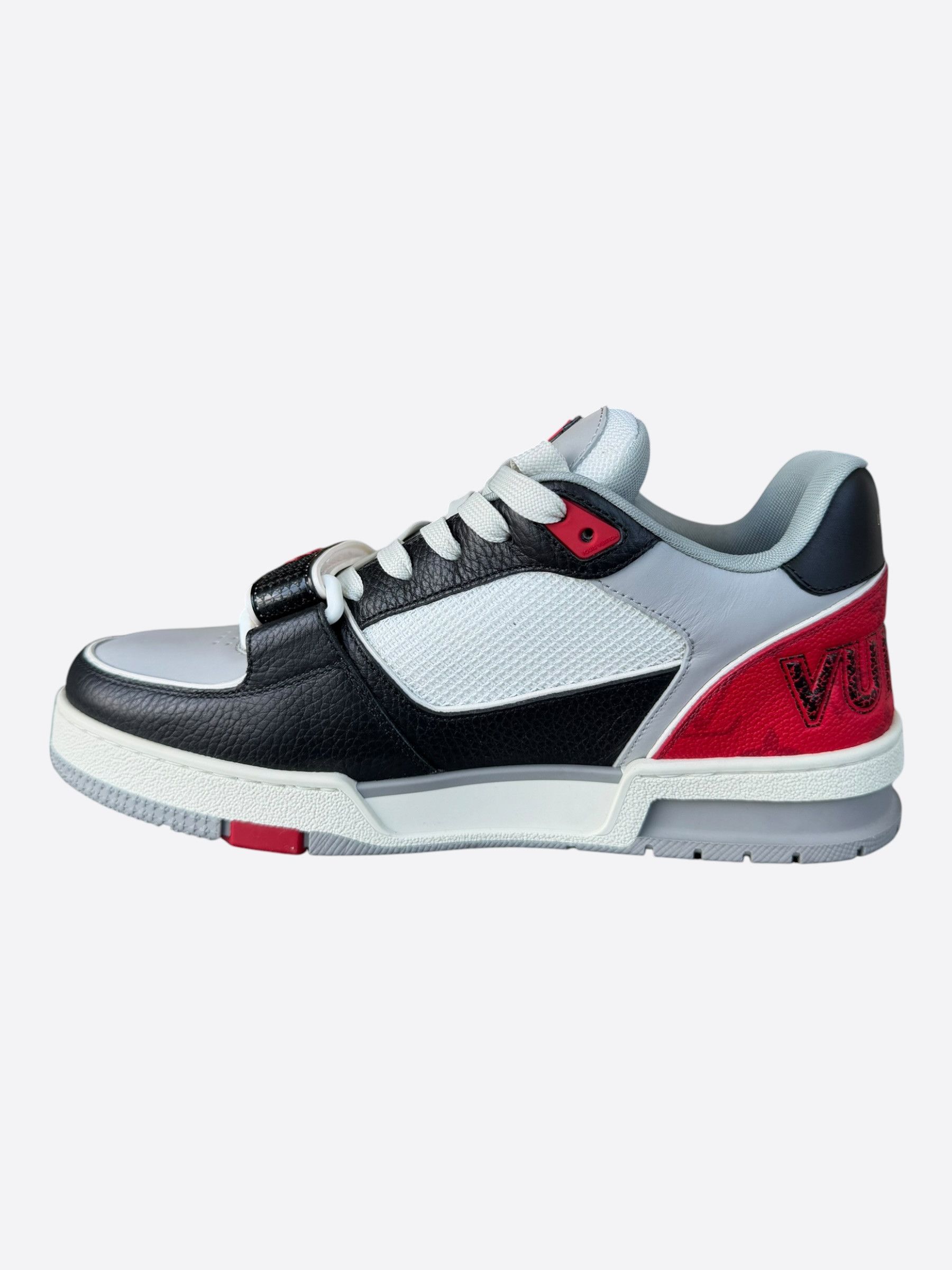 Louis Vuitton Louis Vuitton Black & Red Mesh Trainer Size US 7.5 / EU 40-41 - 6 Thumbnail