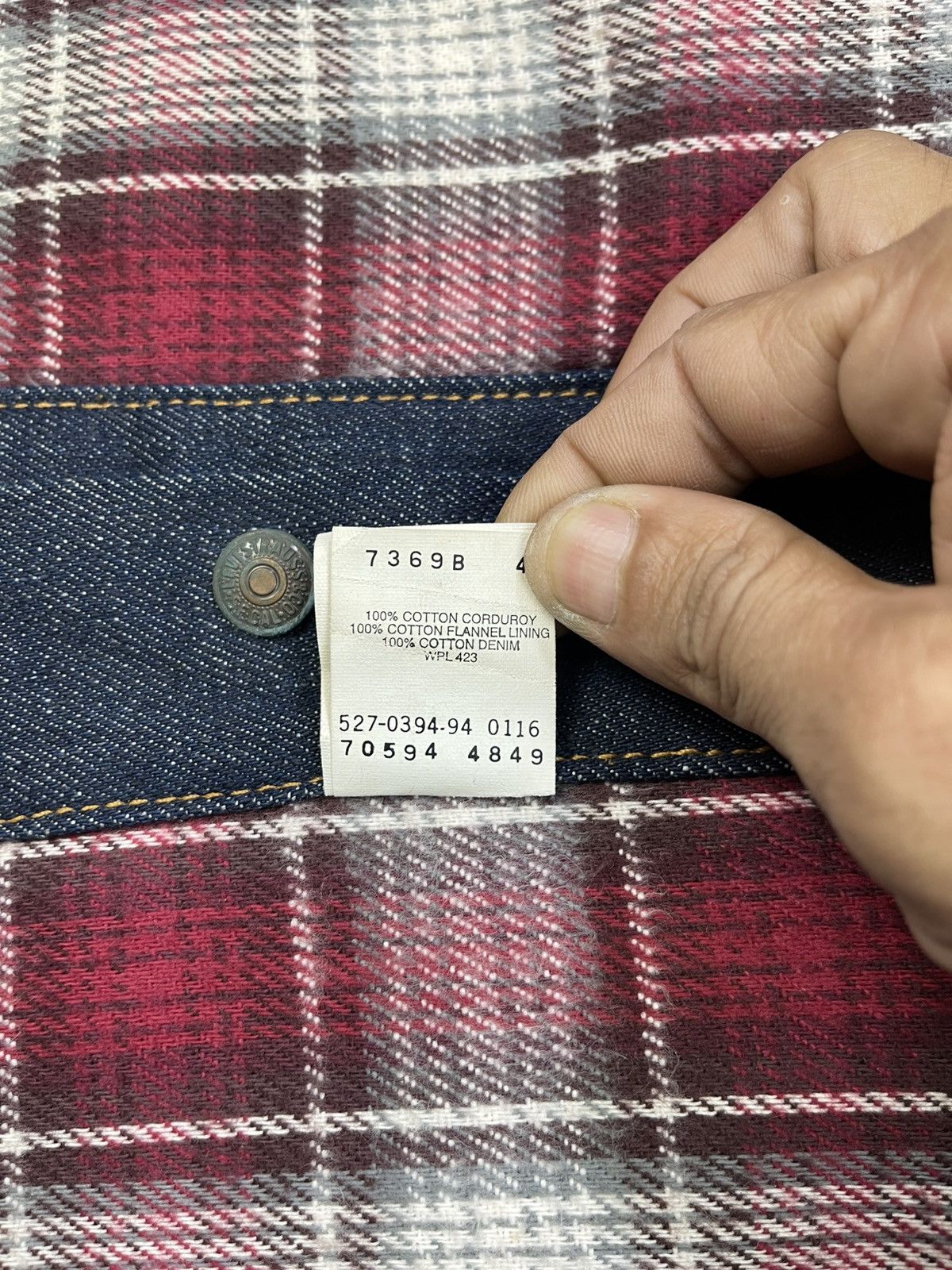 Levi's Vintage Clothing RARE🔥Vtg Levis Sample 1990 Reversible Denim Vest Jacket Size US M / EU 48-50 / 2 - 19 Thumbnail