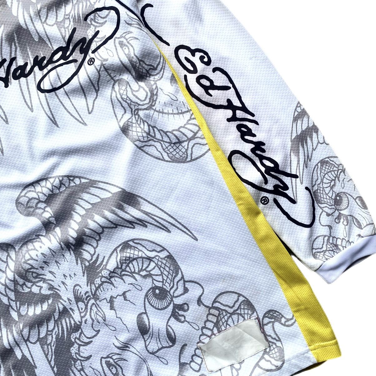 Christian Audigier × Ed Hardy × JNCO Ed Hardy Jersey Motorsports Vintage Y2k Rare Hype Racing. Size US L / EU 52-54 / 3 - 5 Thumbnail